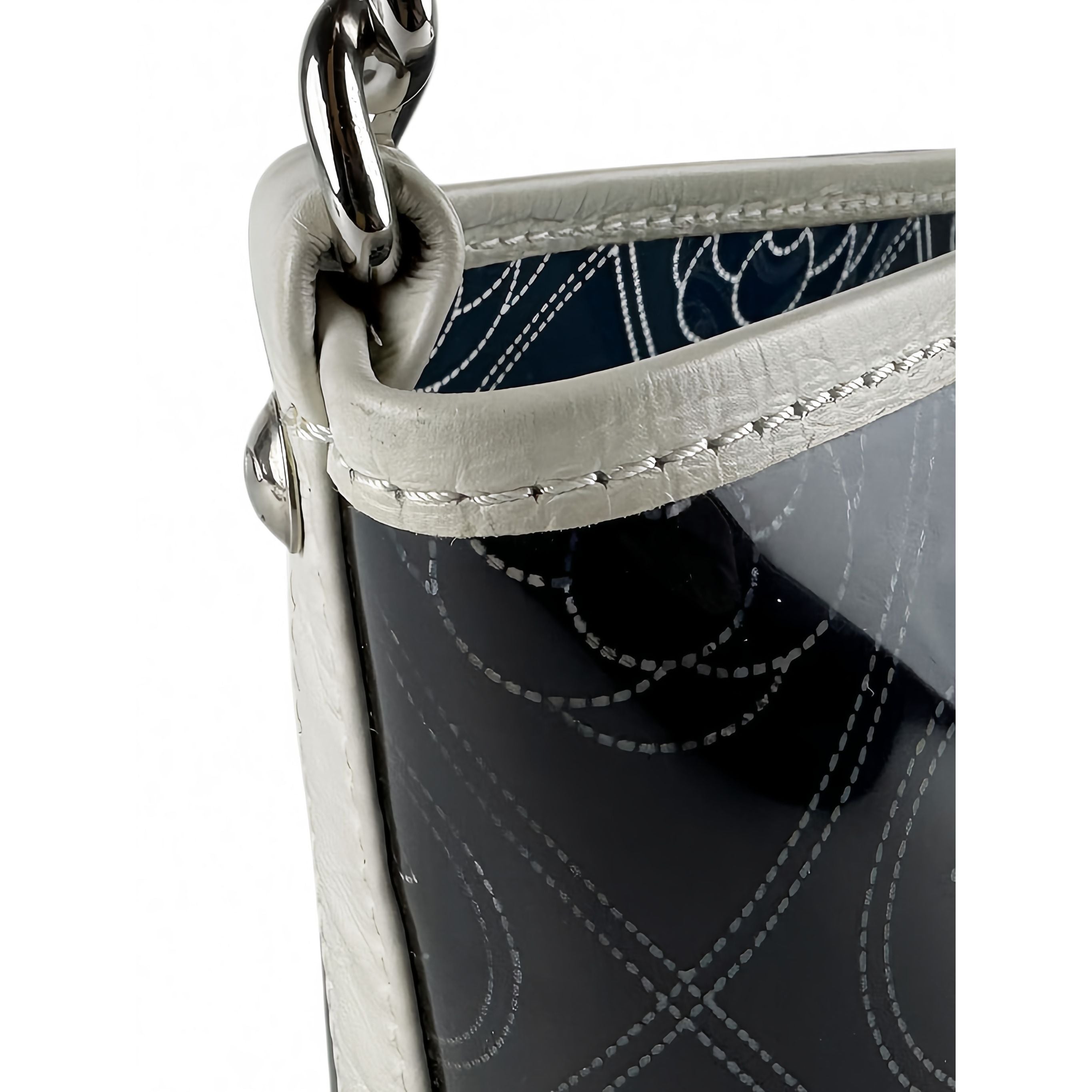 Chanel Small PVC and Crumpled Calfskin Camellia Coco Bucket Bag - image 9
