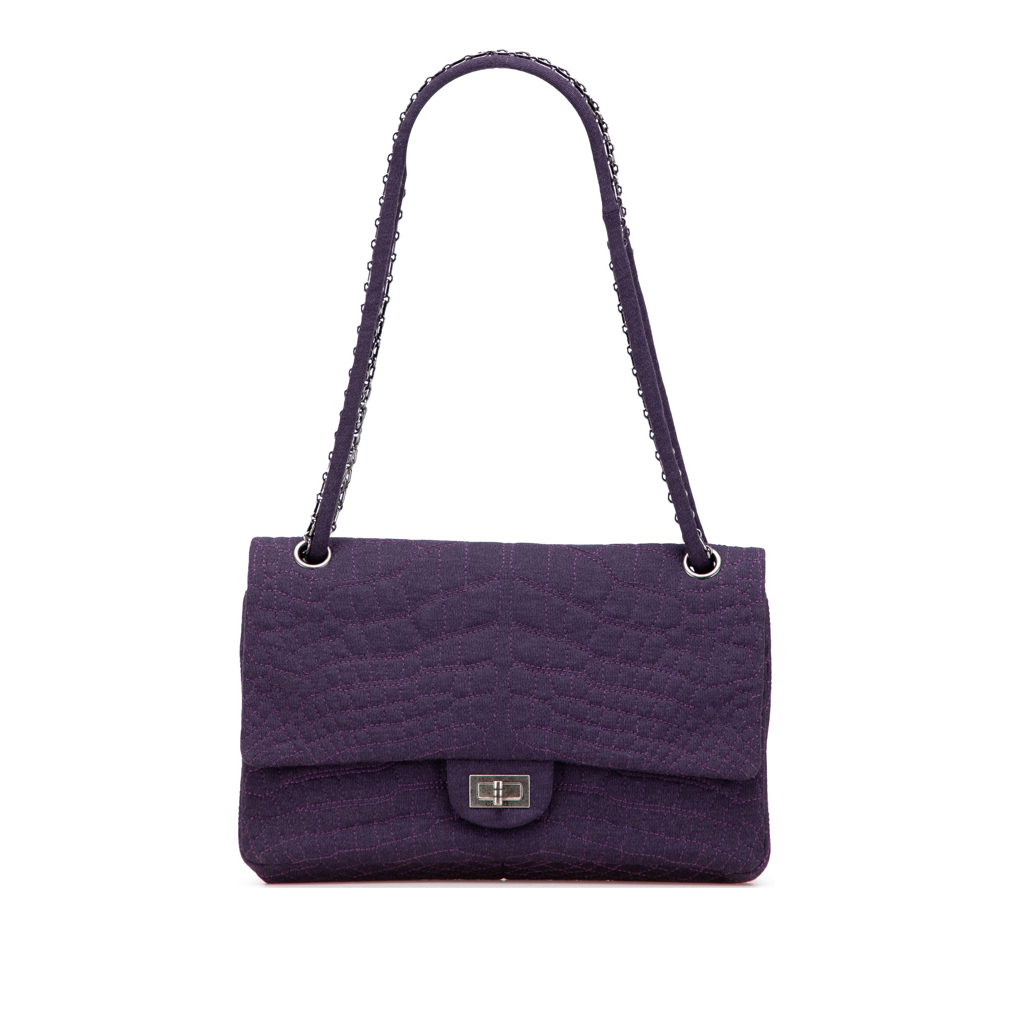 Chanel Croc Quilted Jersey Reissue 2.55 Double Flap 226 - image 1
