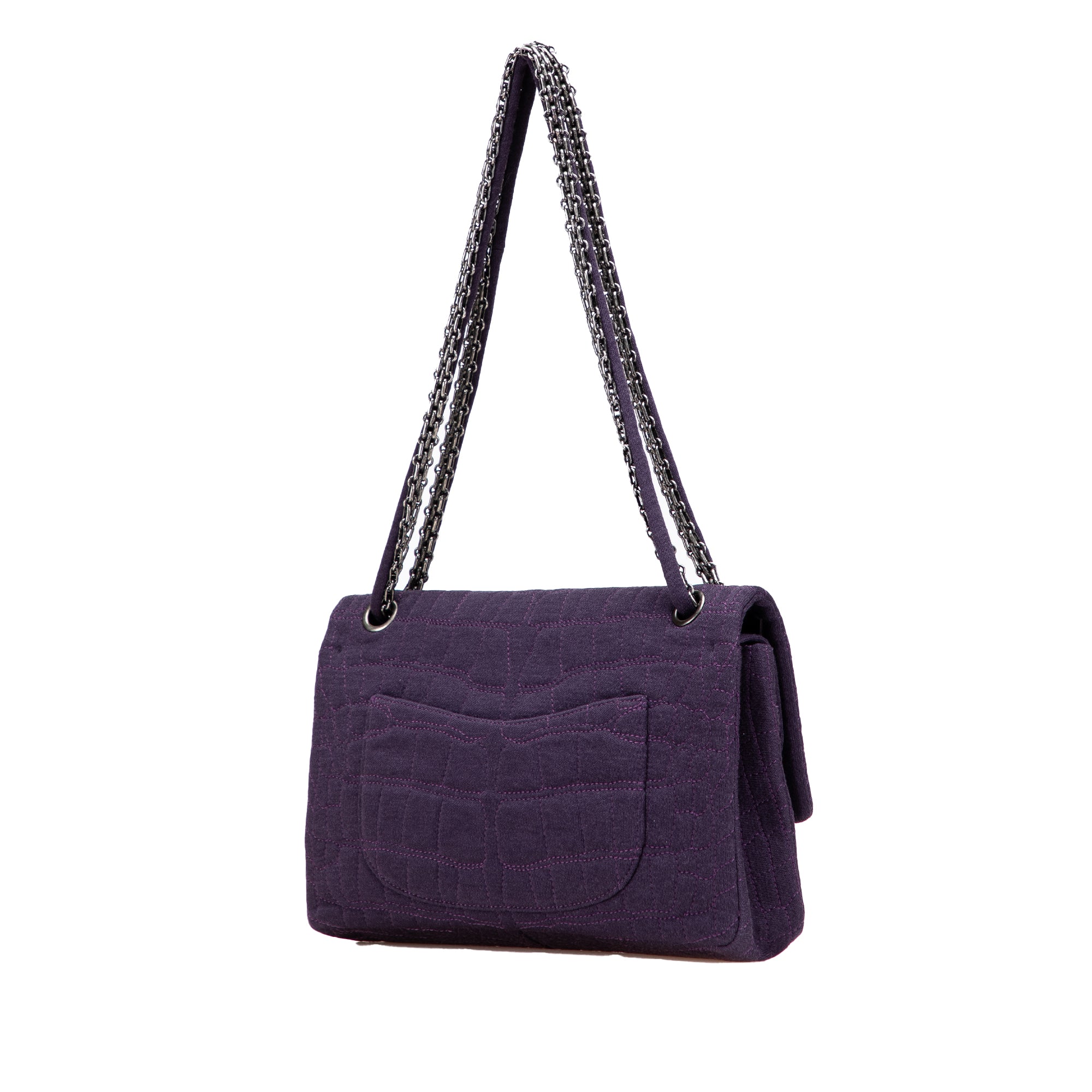 Chanel Croc Quilted Jersey Reissue 2.55 Double Flap 226 - image 2