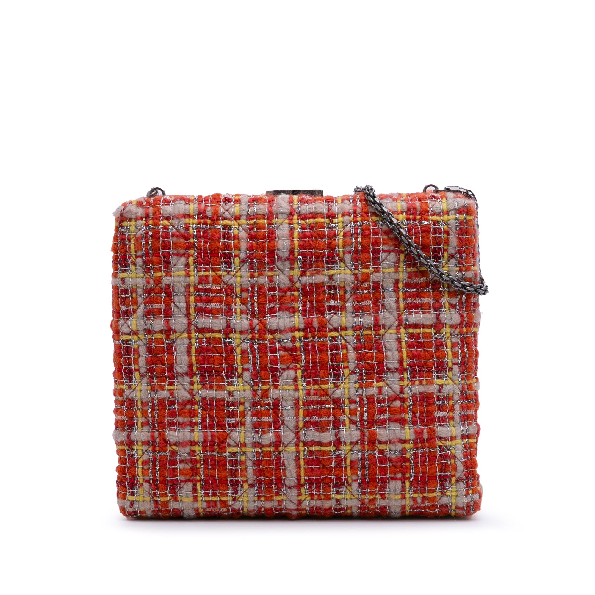 Chanel Multicolor Tweed and Leather Quadrato Box Shoulder Bag - image 1