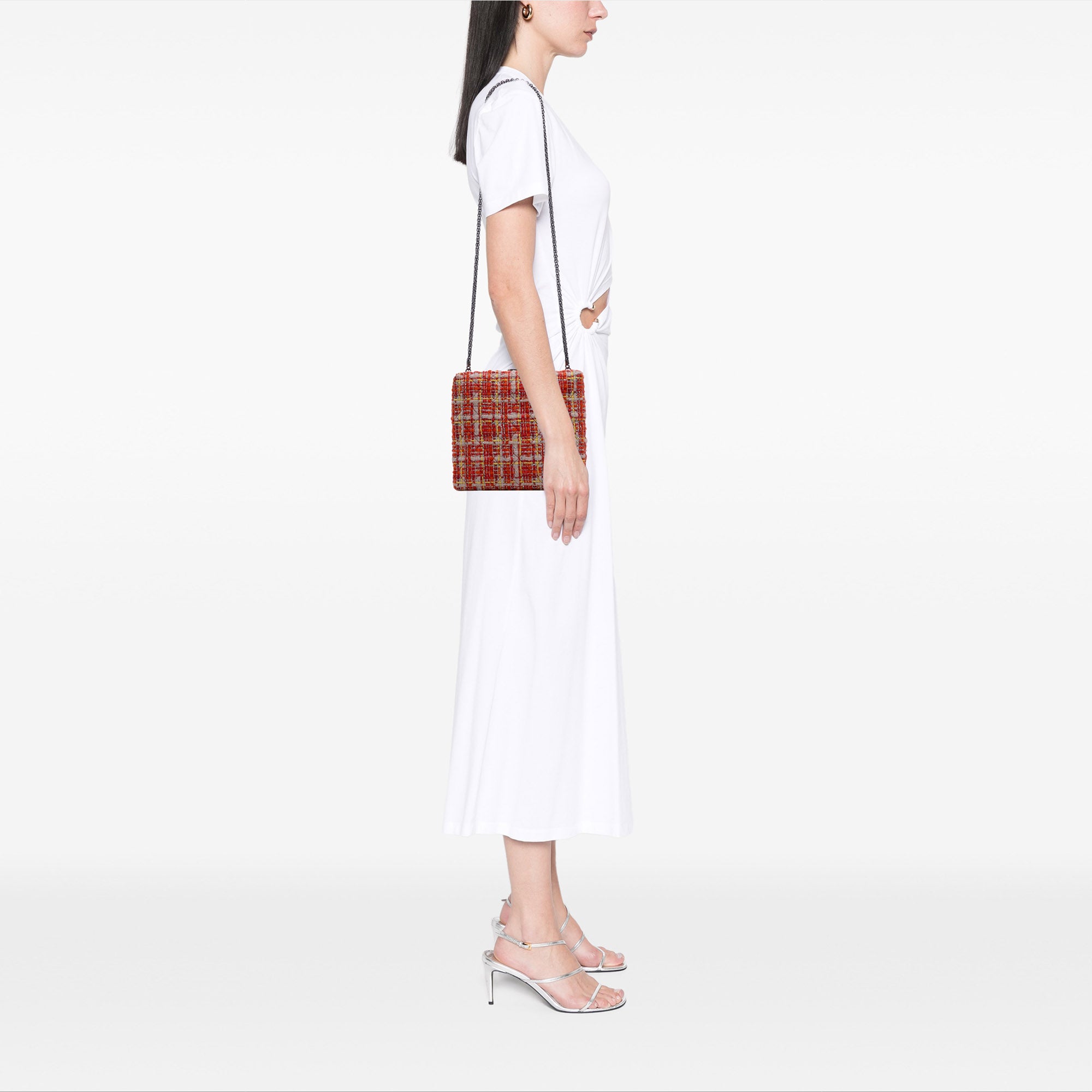 Chanel Multicolor Tweed and Leather Quadrato Box Shoulder Bag - image 11