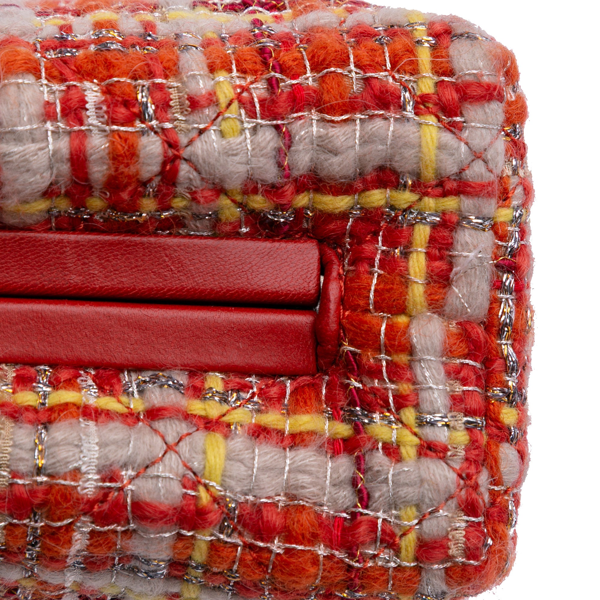 Chanel Multicolor Tweed and Leather Quadrato Box Shoulder Bag - image 7