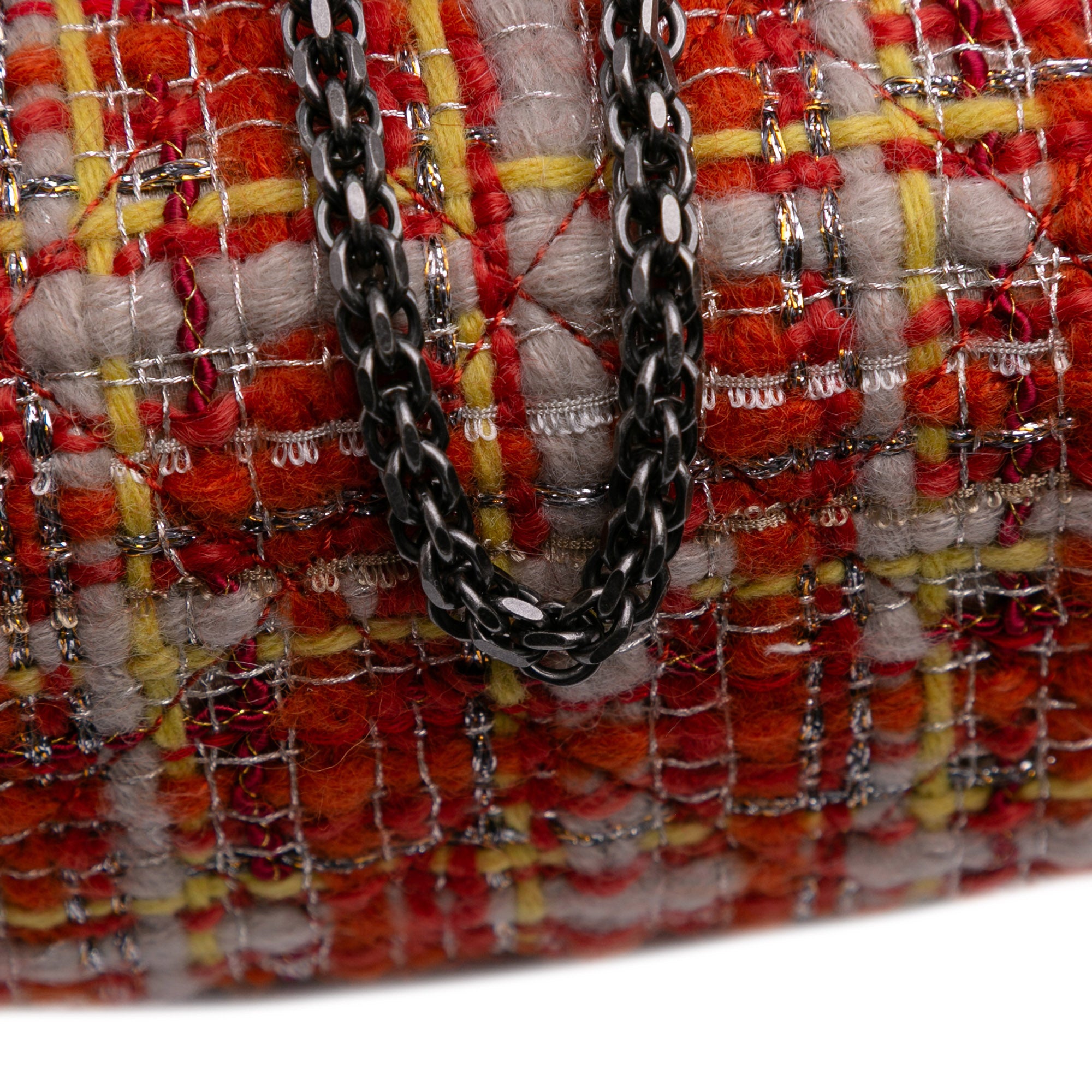 Chanel Multicolor Tweed and Leather Quadrato Box Shoulder Bag - image 8