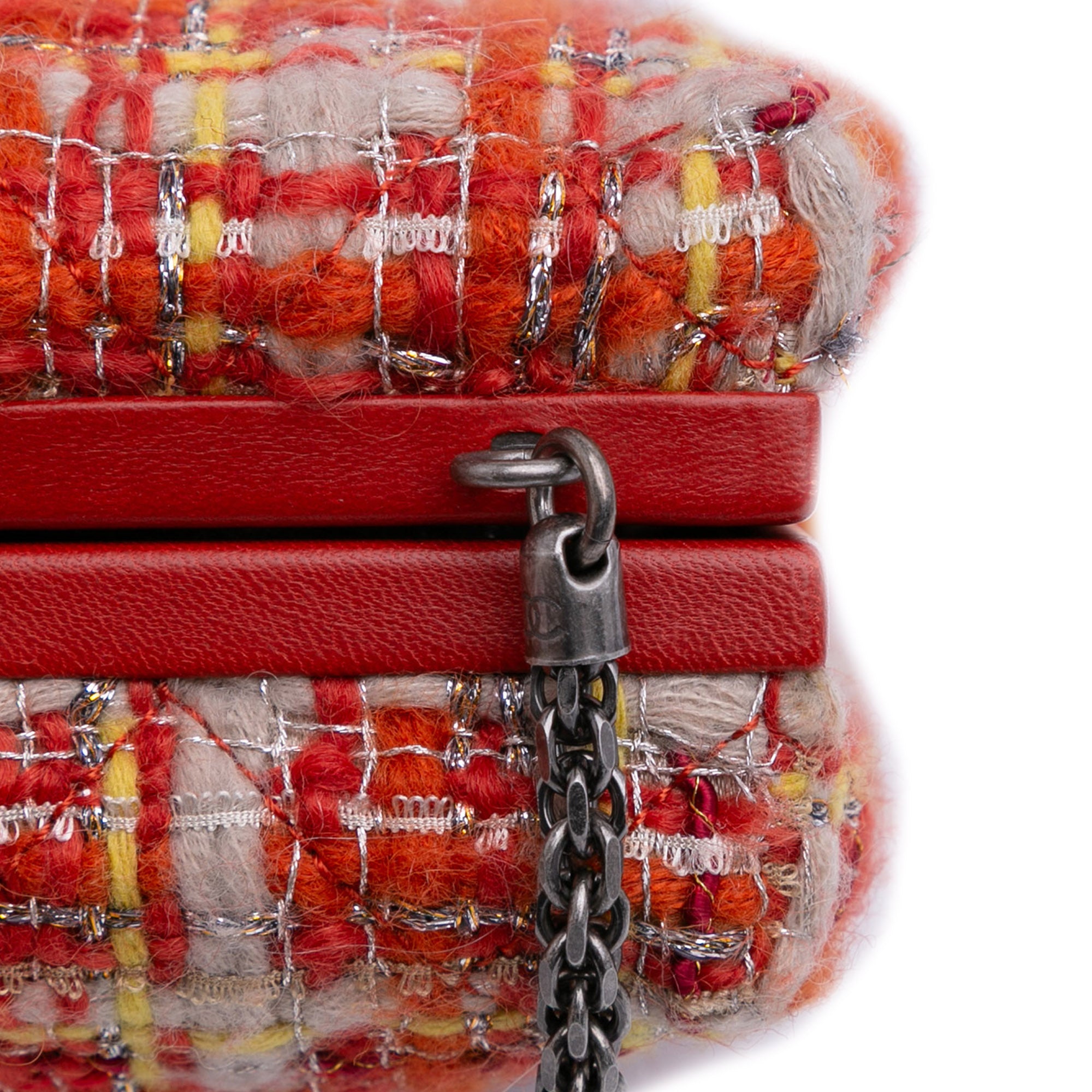 Chanel Multicolor Tweed and Leather Quadrato Box Shoulder Bag - image 9