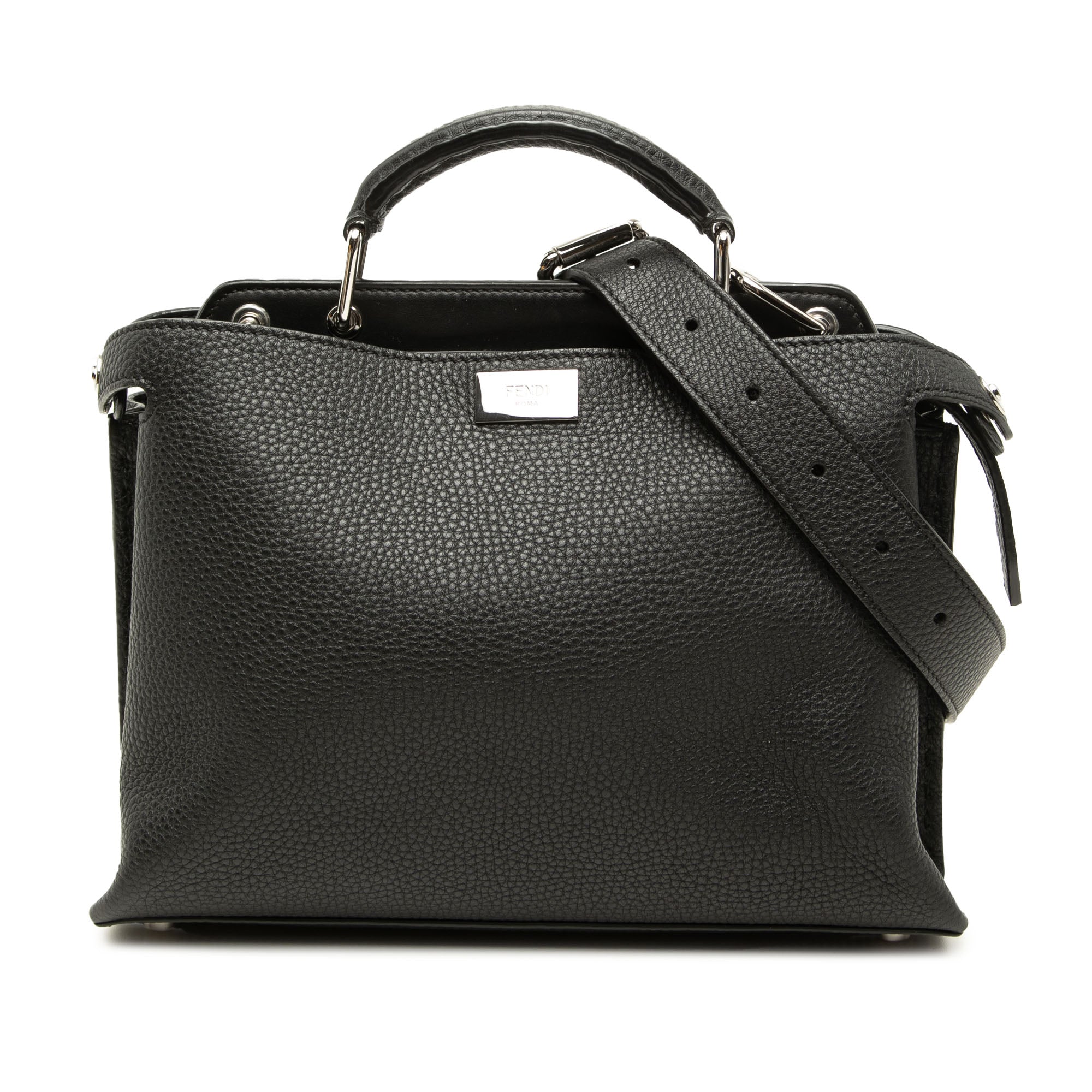 Fendi Mini Leather Peekaboo Iconic Essential Satchel - image 1