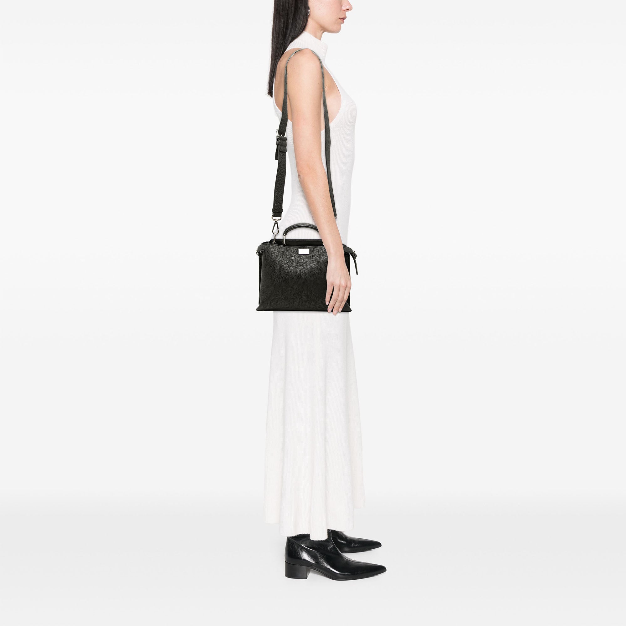 Fendi Mini Leather Peekaboo Iconic Essential Satchel - image 6