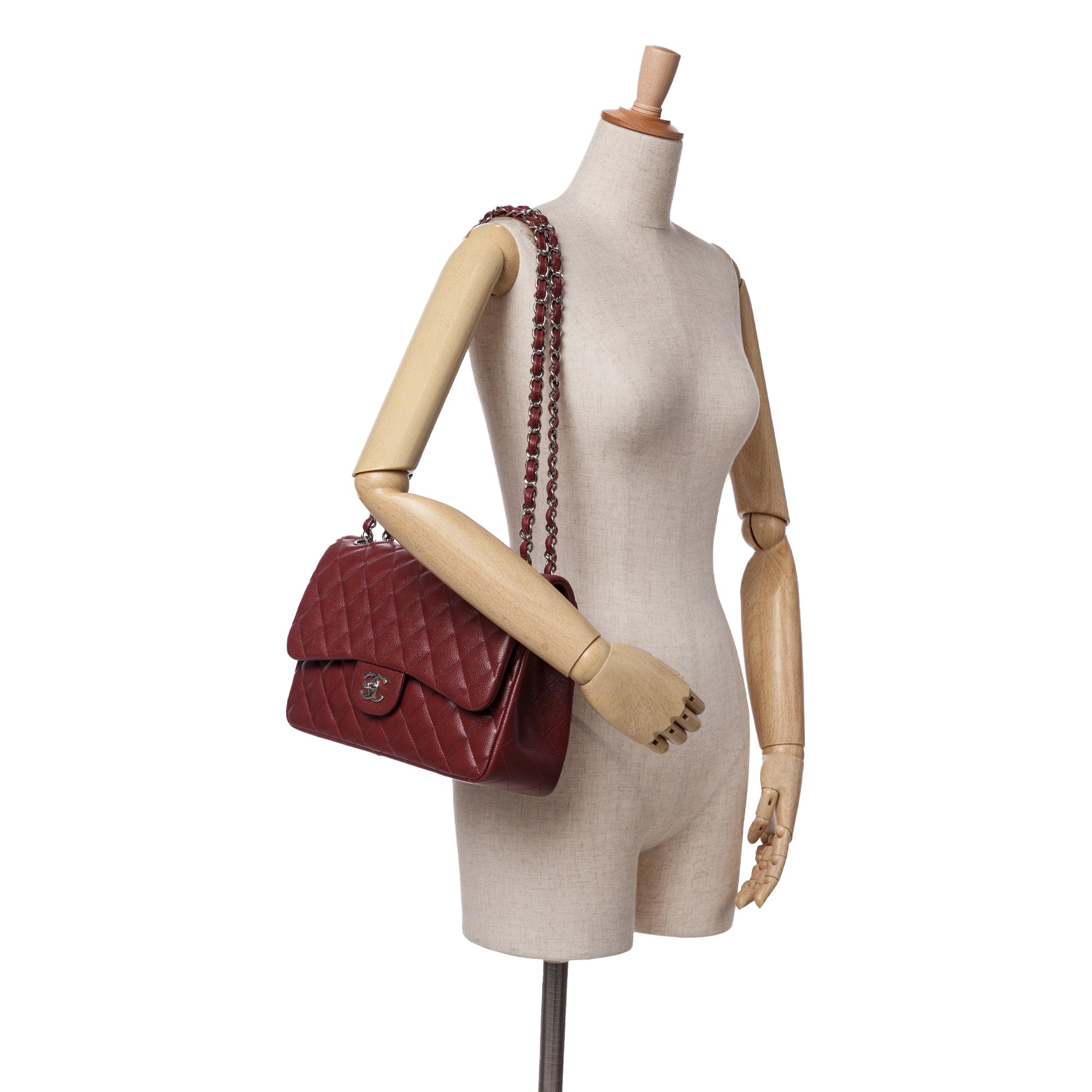 Chanel Jumbo Classic Caviar Double Flap - image 12