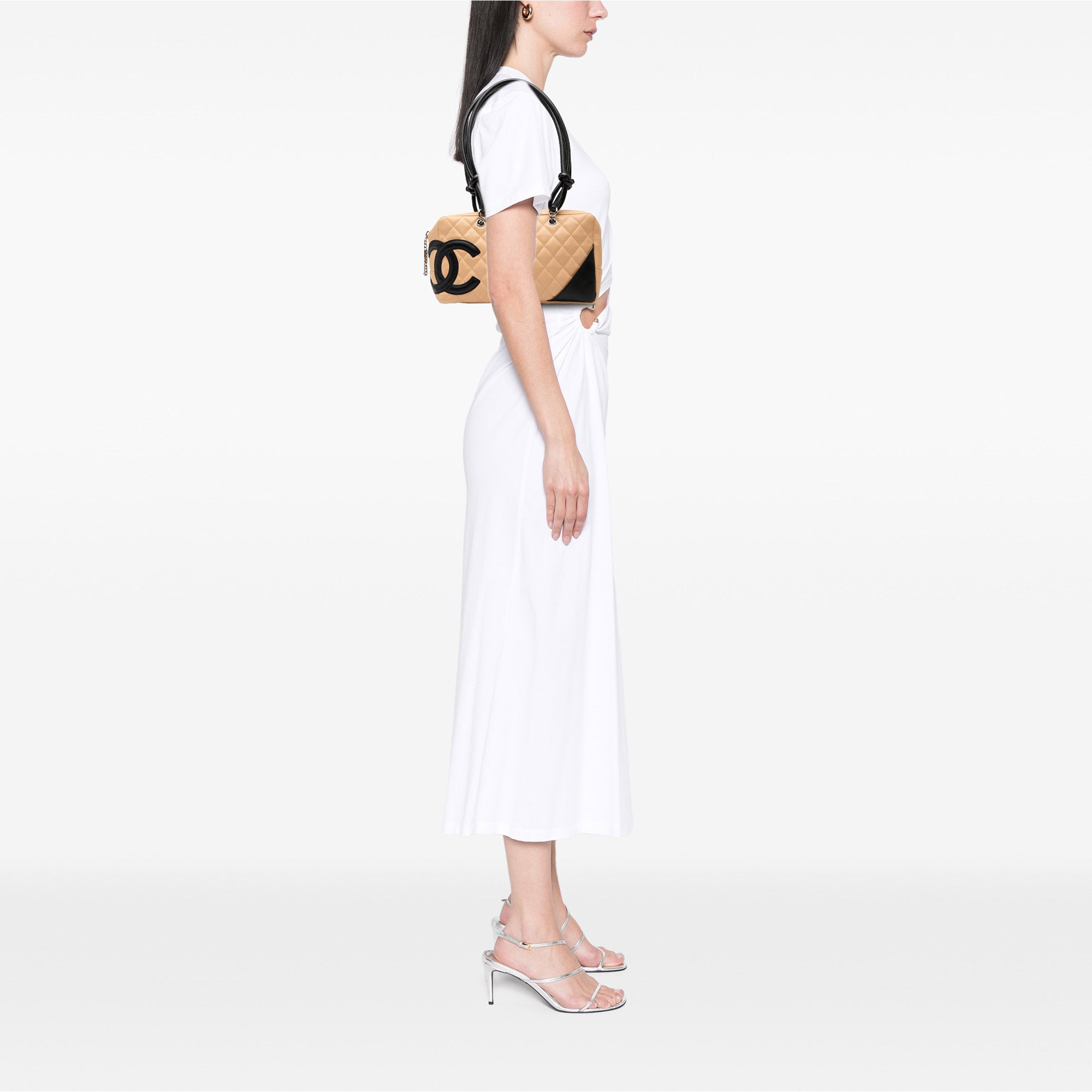 Chanel Large Quilted Lambskin Cambon Ligne Shoulder Bag - image 7