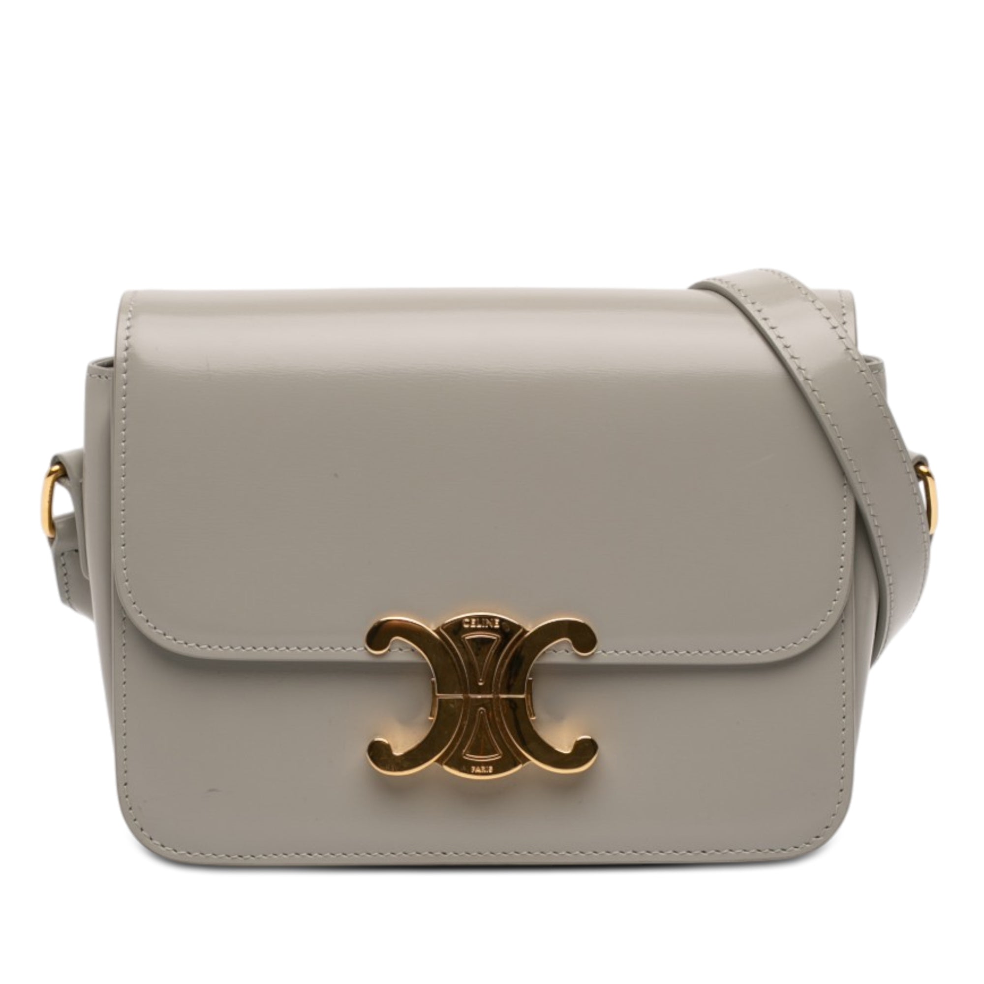 Celine Teen Shiny Calfskin Triomphe Crossbody - image 1