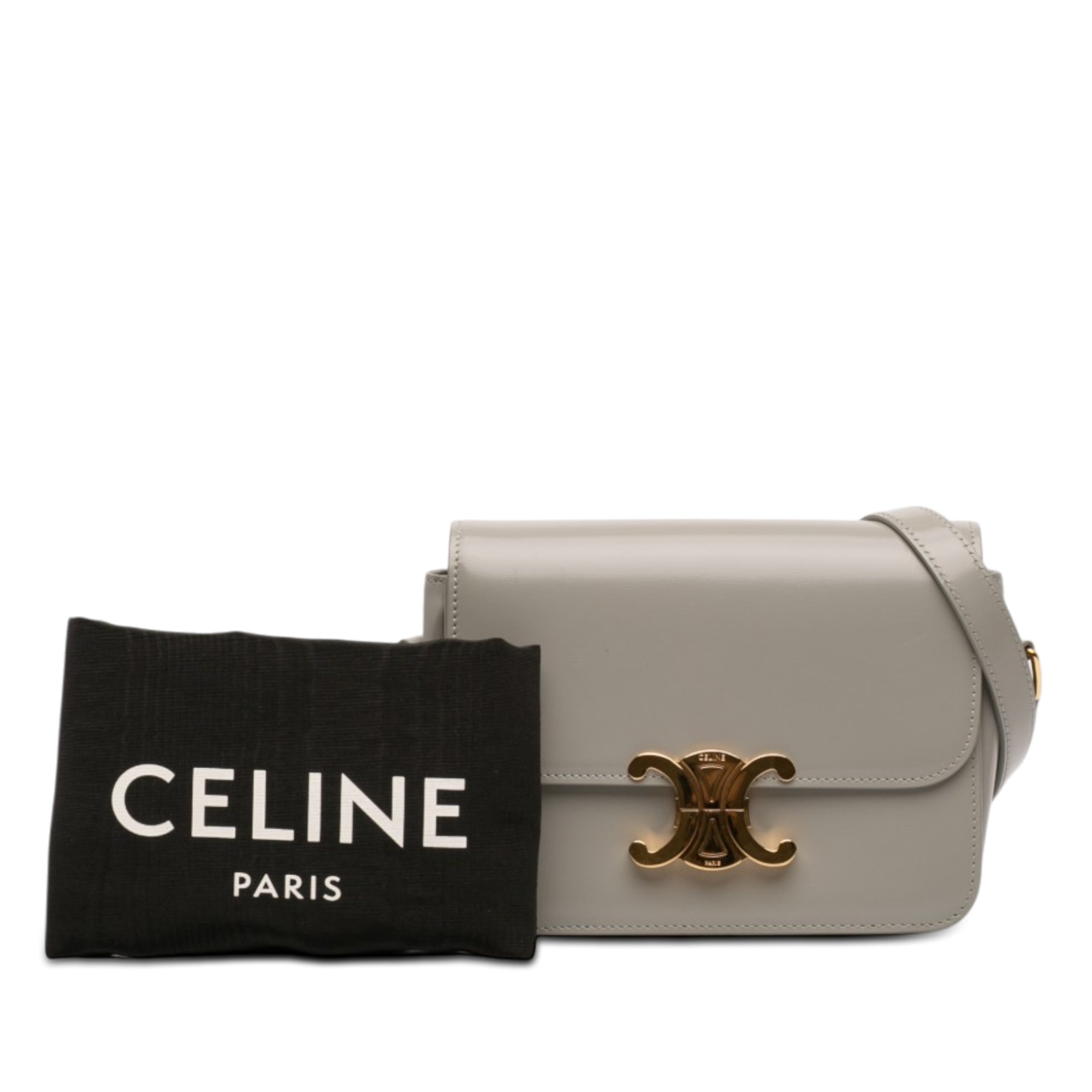 Celine Teen Shiny Calfskin Triomphe Crossbody - image 10
