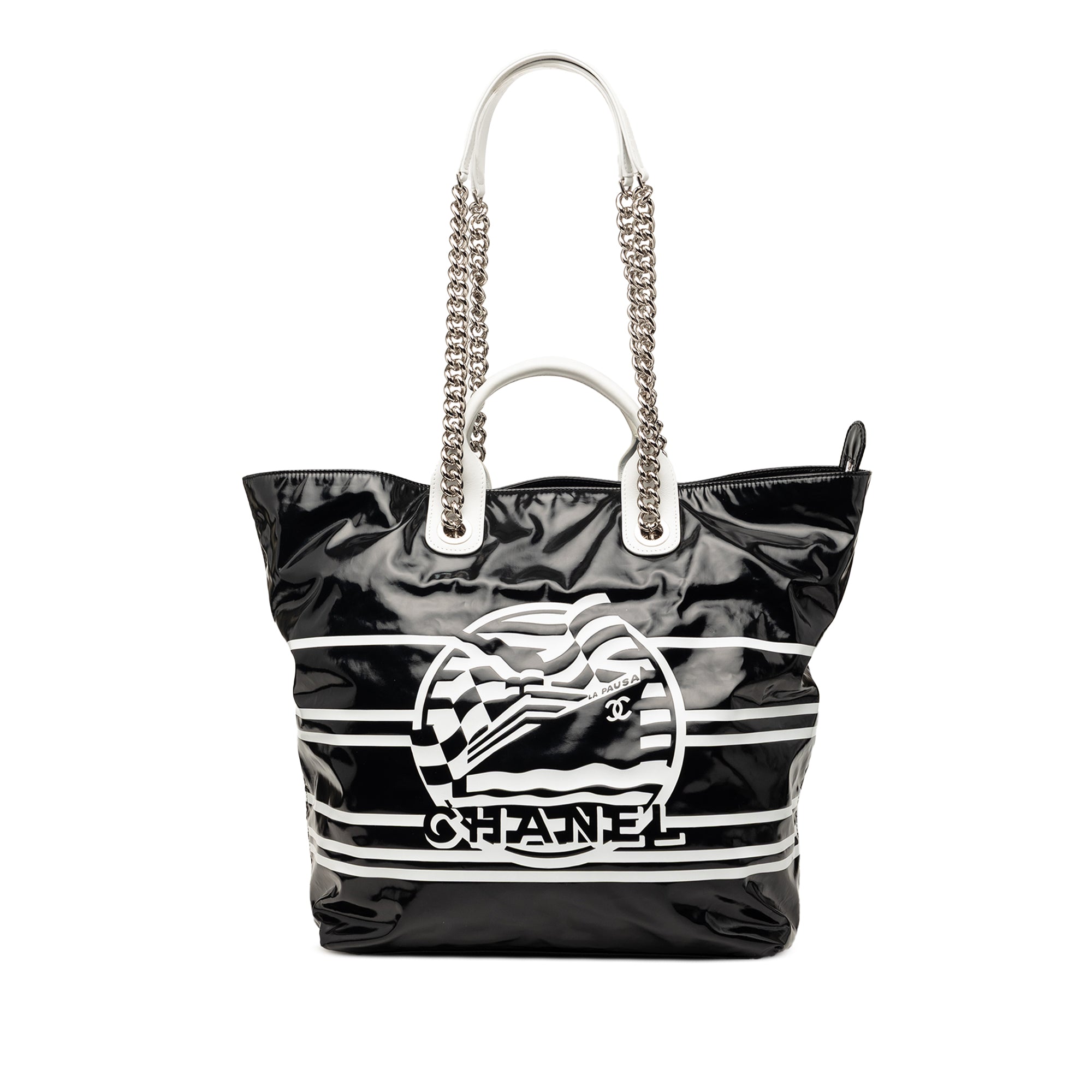 Chanel Coated Canvas La Pausa Bay Shopping Satchel - image 1