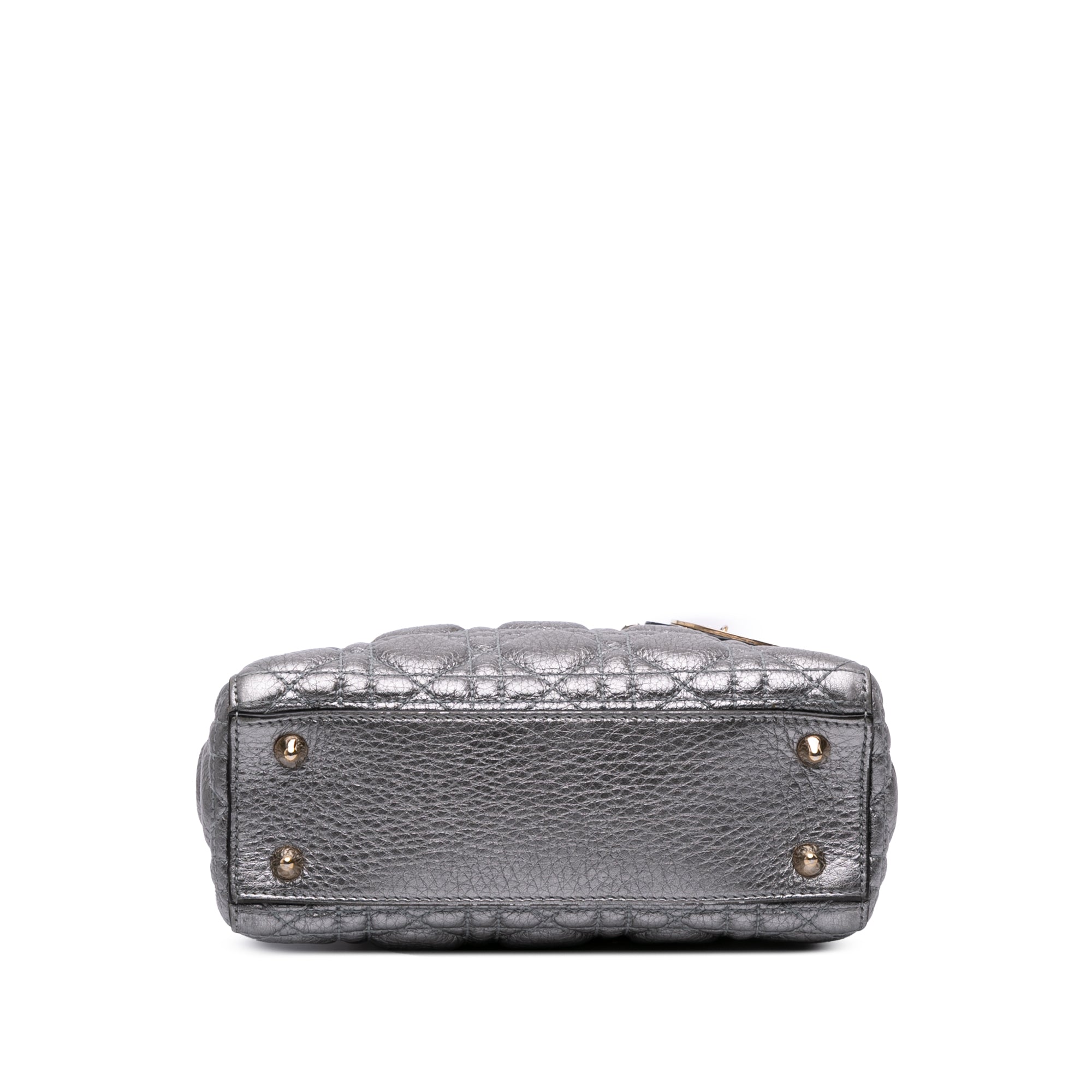 Dior Small Metallic Grained Calfskin Cannage Supple Lady Dior - image 3