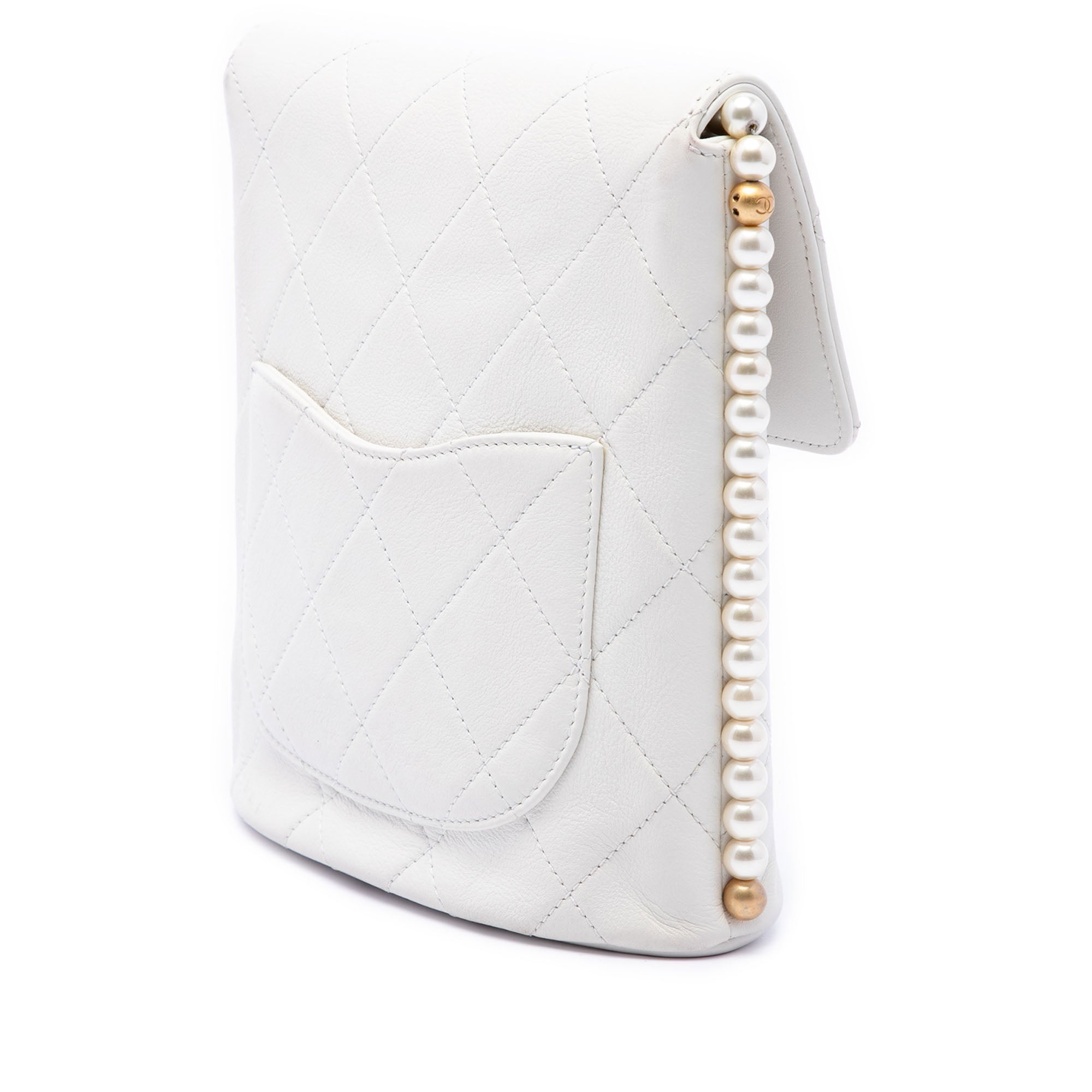 Chanel Small Quilted Calfskin About Pearls Hobo - image 2