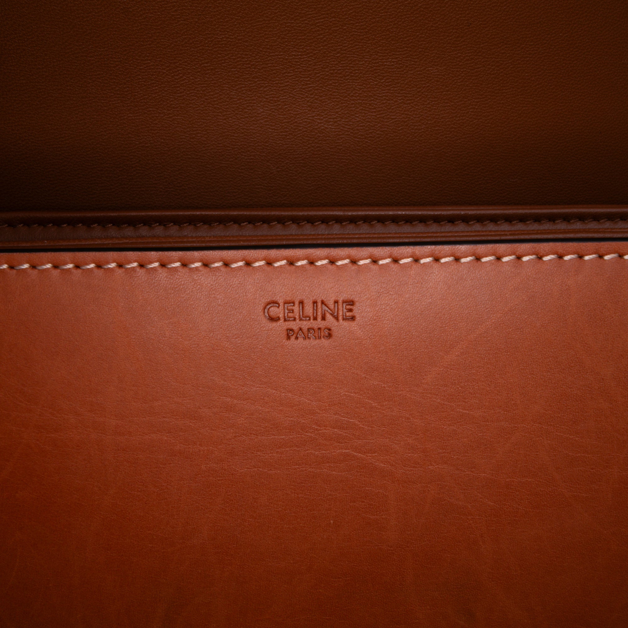 Celine Classique Natural Calfskin Triomphe Crossbody