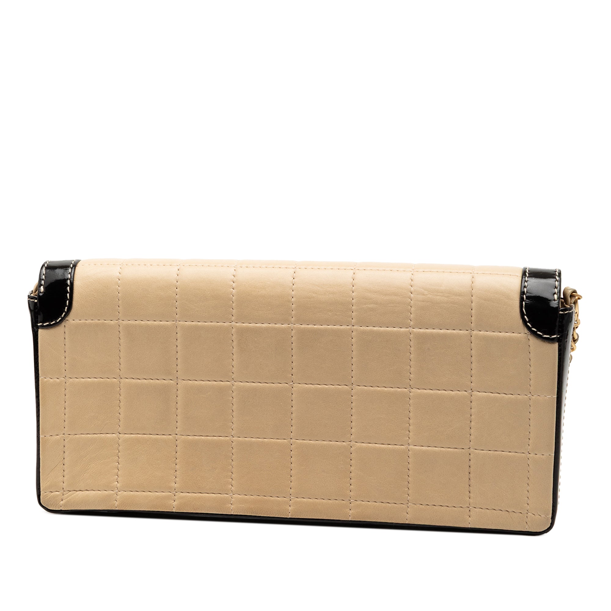 Chanel CC Chocolate Bar Lambskin and Patent East West Flap - image 2