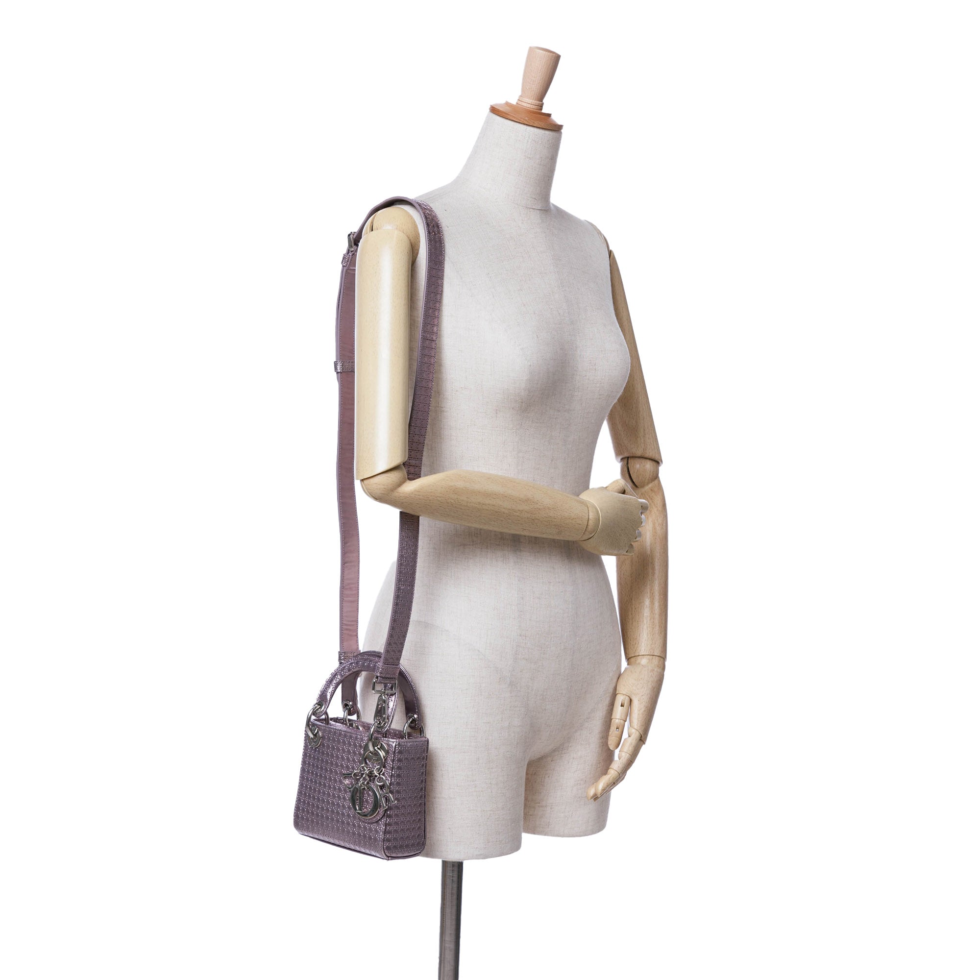 Dior Micro Metallic Patent Microcannage Lady Dior - image 10