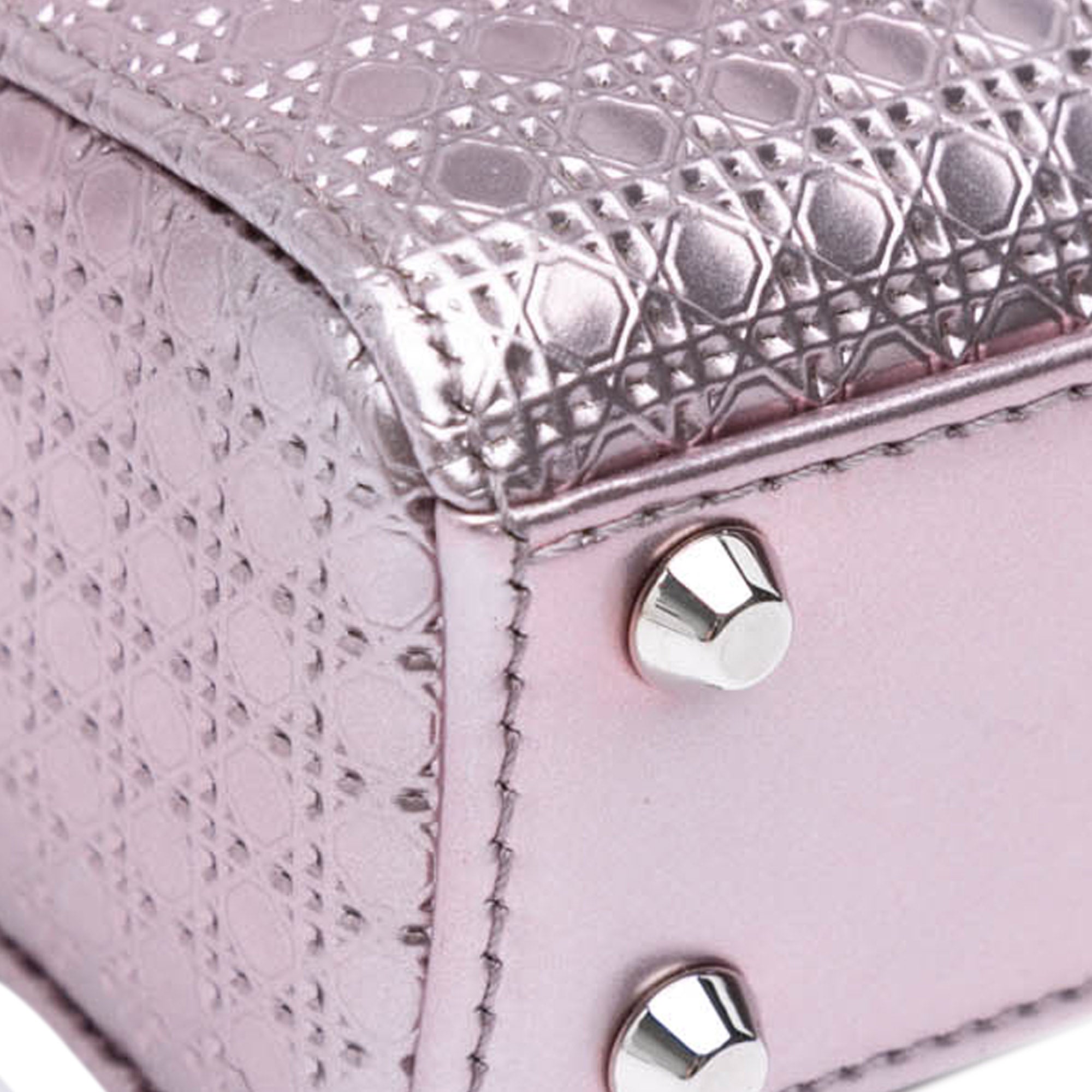 Dior Micro Metallic Patent Microcannage Lady Dior - image 8
