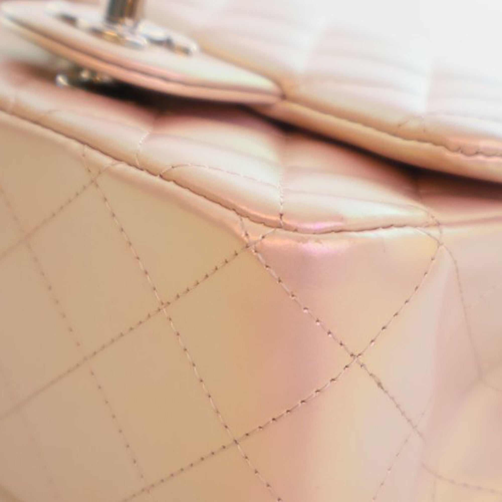 Chanel Mini Square Classic Iridescent Calfskin Single Flap - image 11