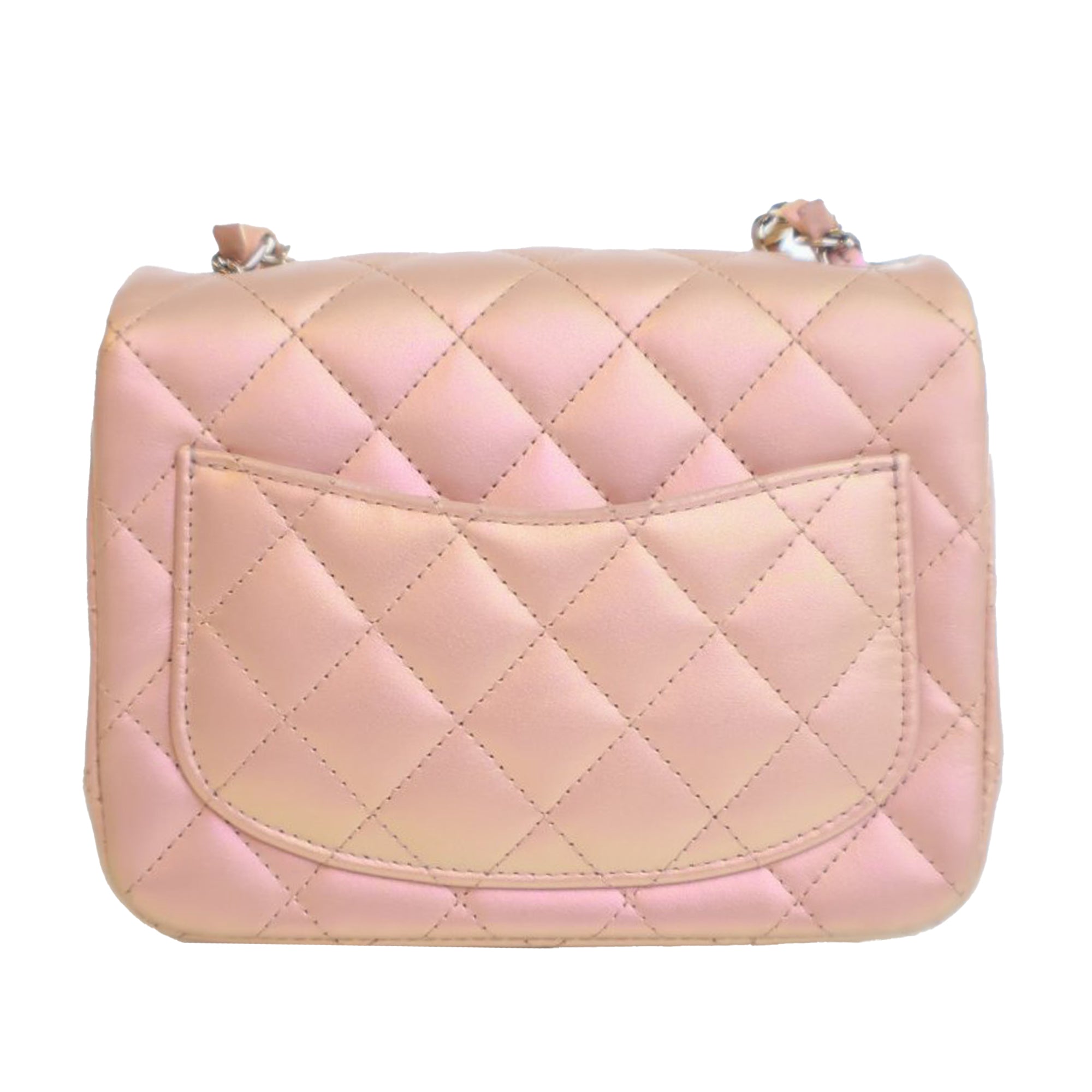 Chanel Mini Square Classic Iridescent Calfskin Single Flap - image 4
