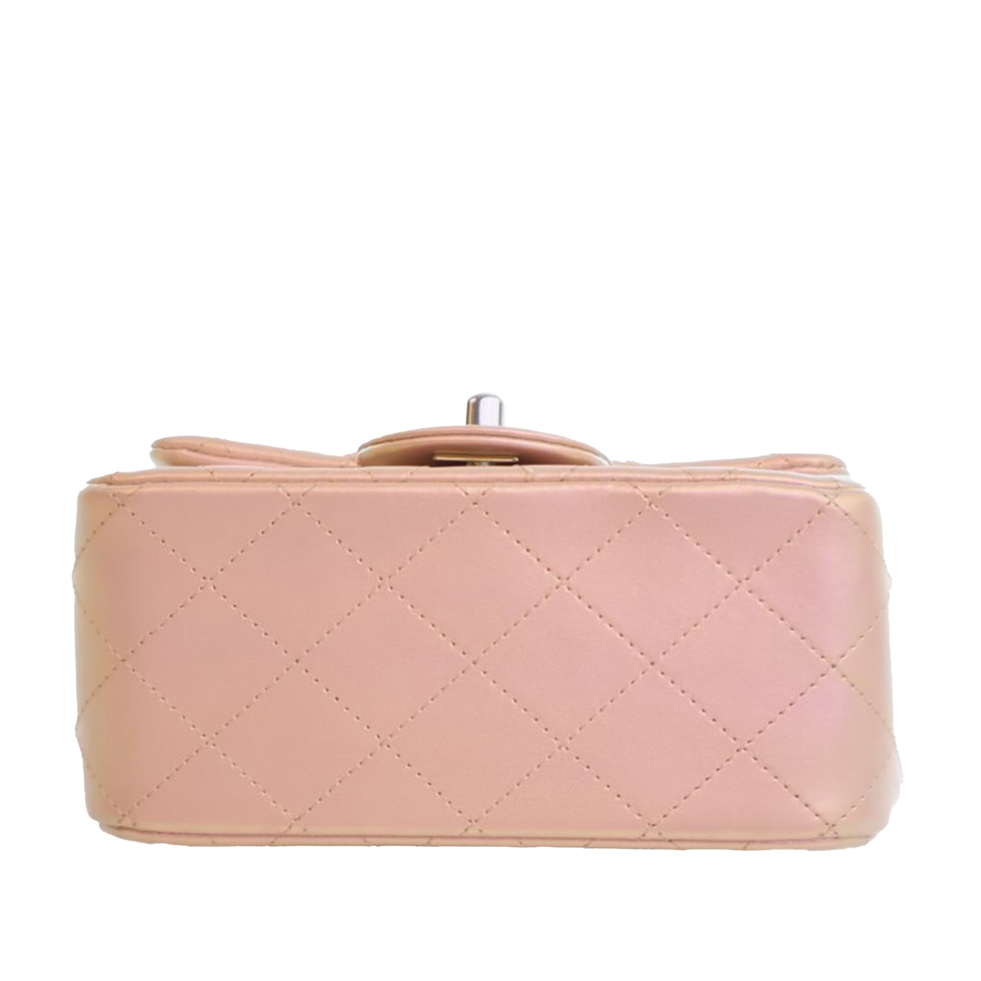 Chanel Mini Square Classic Iridescent Calfskin Single Flap - image 5