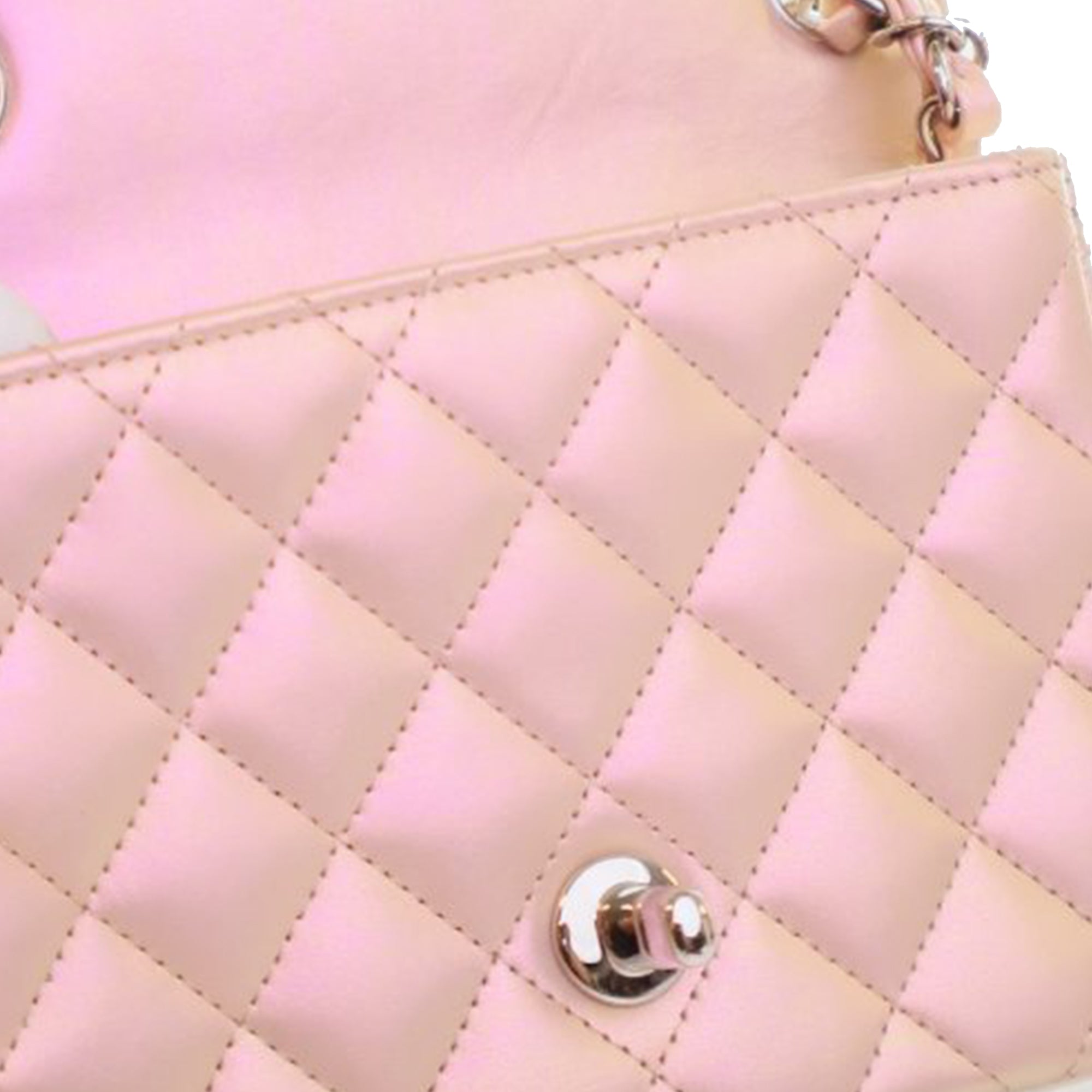 Chanel Mini Square Classic Iridescent Calfskin Single Flap - image 8