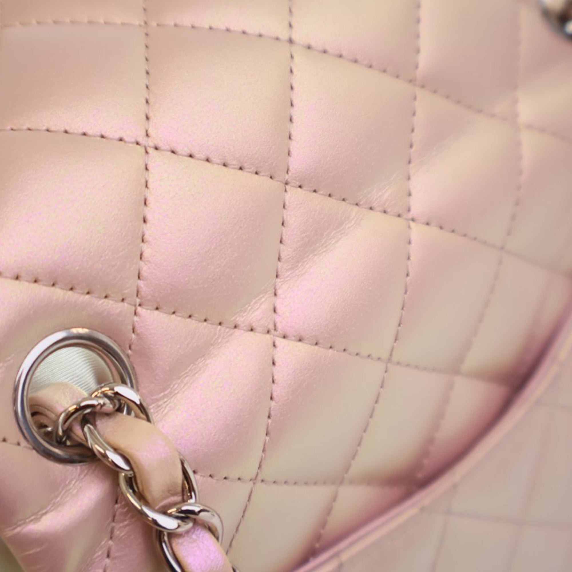 Chanel Mini Square Classic Iridescent Calfskin Single Flap - image 9