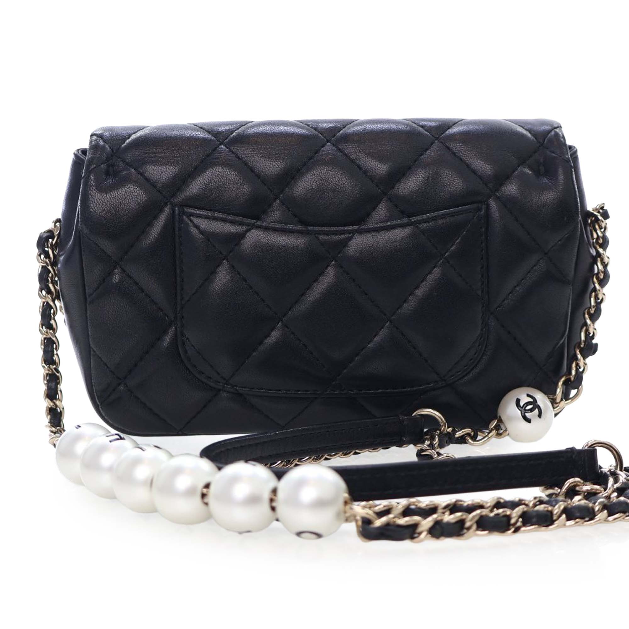 Chanel Small Quilted Lambskin My Precious Pearls Chain Flap - image 4