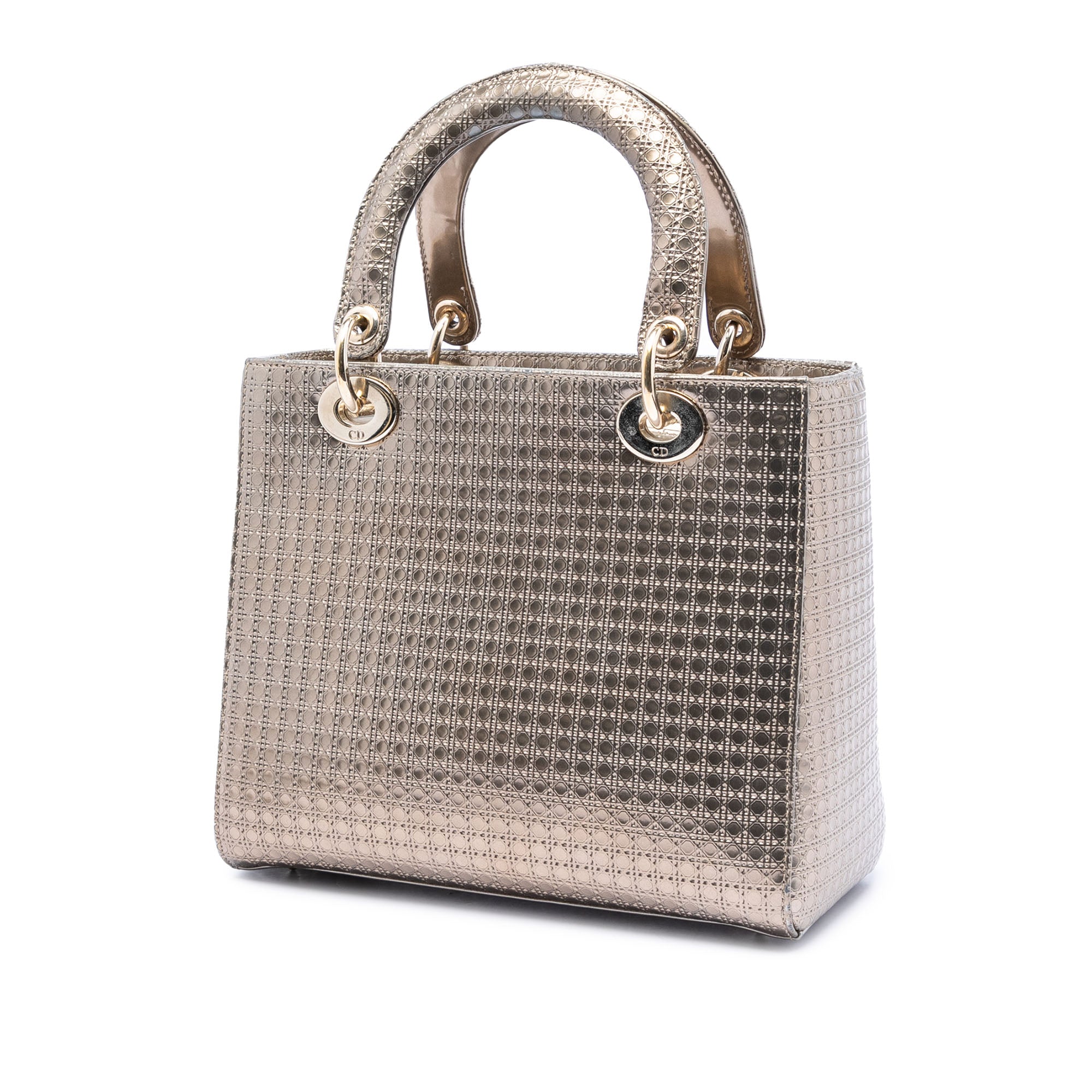 Dior Medium Metallic Patent Microcannage Lady Dior - image 2