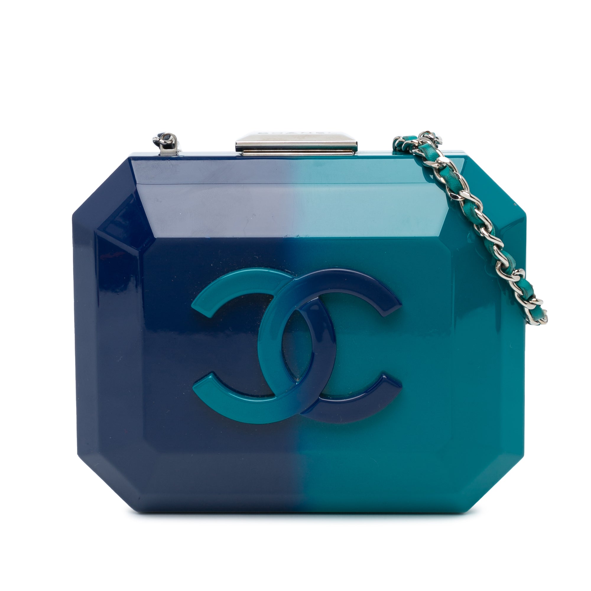 Chanel CC Ombre Acrylic Clutch on Chain - image 1