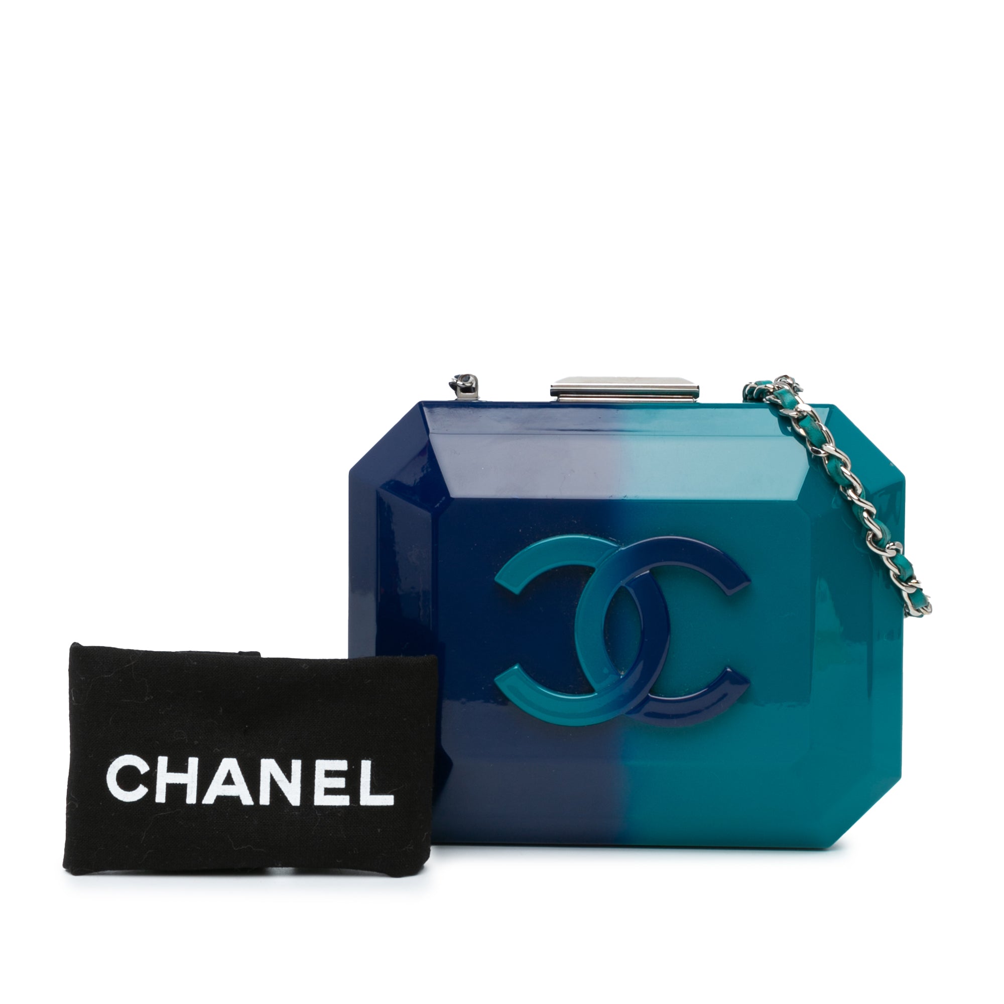Chanel CC Ombre Acrylic Clutch on Chain - image 10