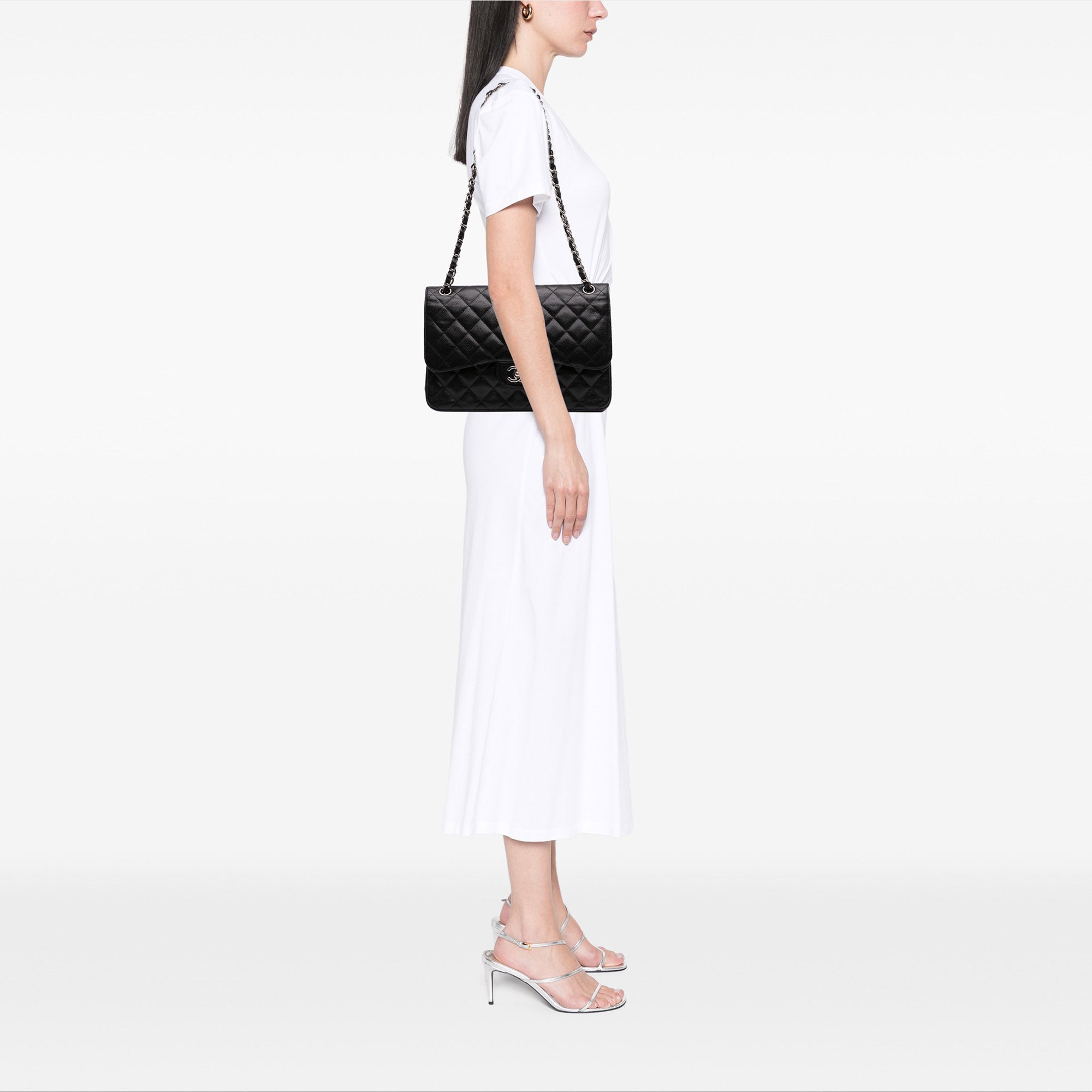 Chanel Jumbo Classic Caviar Double Flap - image 10