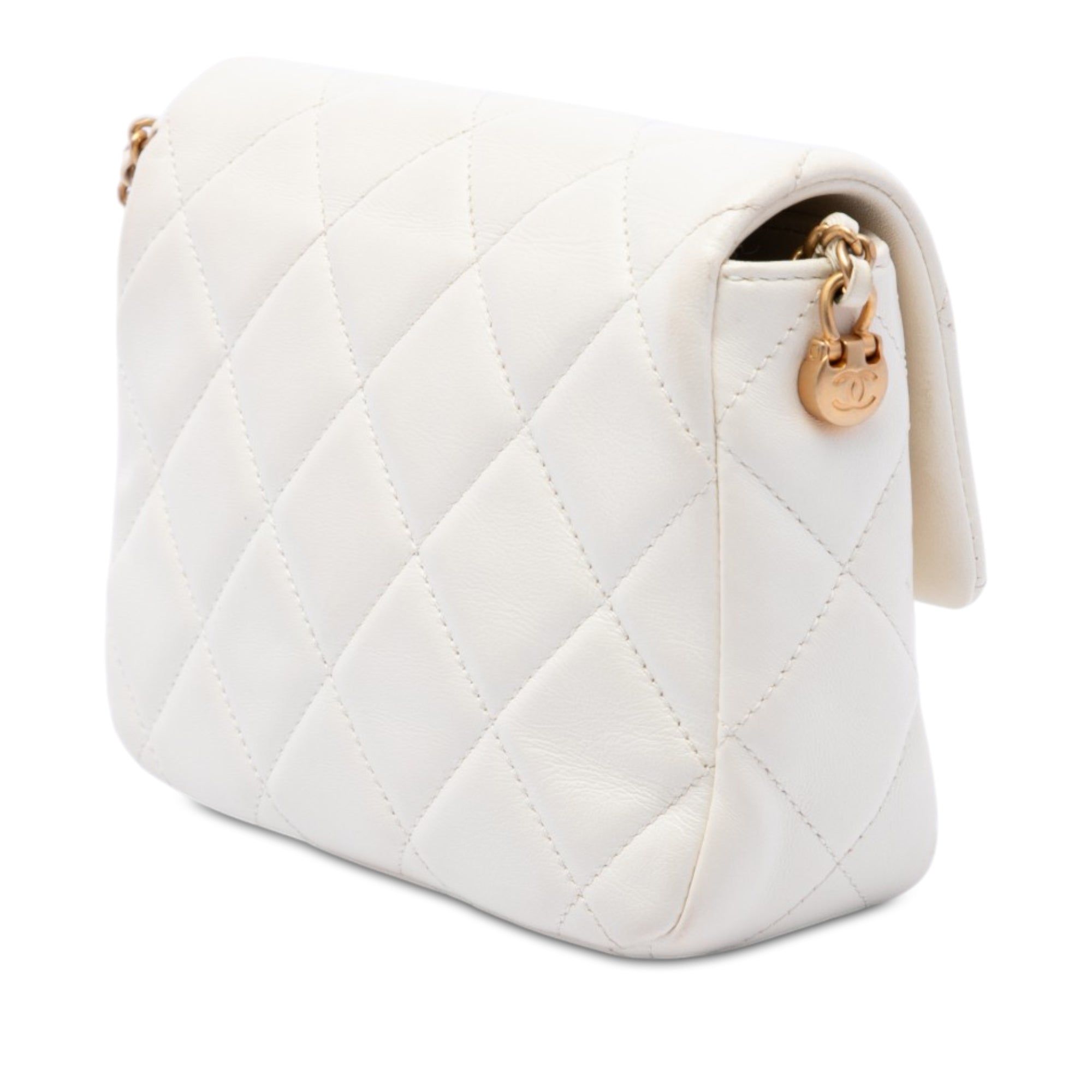 Chanel Mini Quilted Lambskin Pearl My Perfect Single Flap - image 2
