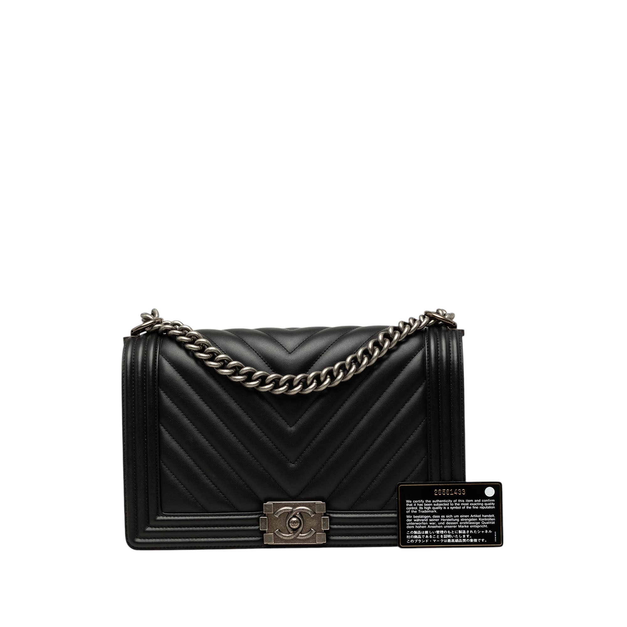 Chanel Medium Chevron Lambskin Boy Flap - image 7