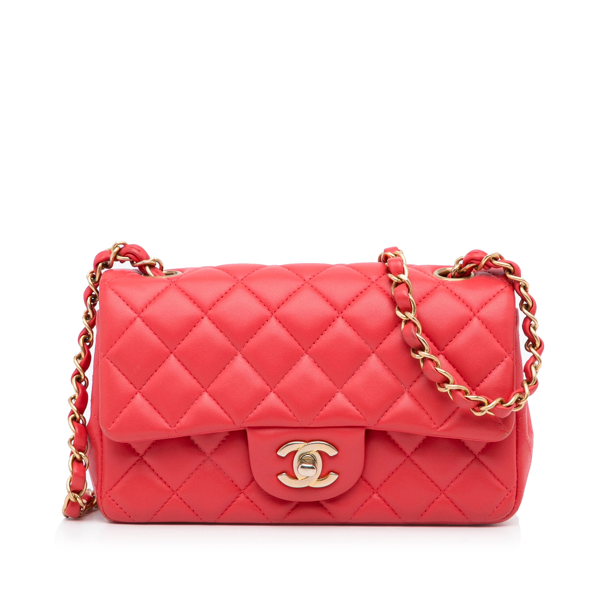 Chanel Mini Rectangular Classic Lambskin Single Flap - image 1