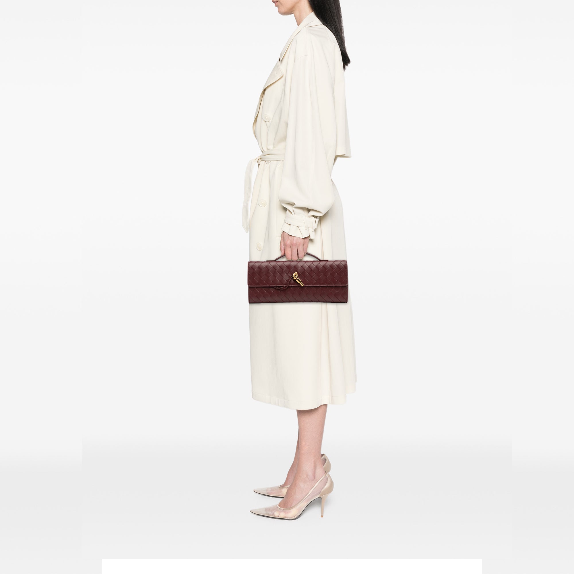 Bottega Veneta Lambskin Intrecciato Andiamo Clutch - image 12
