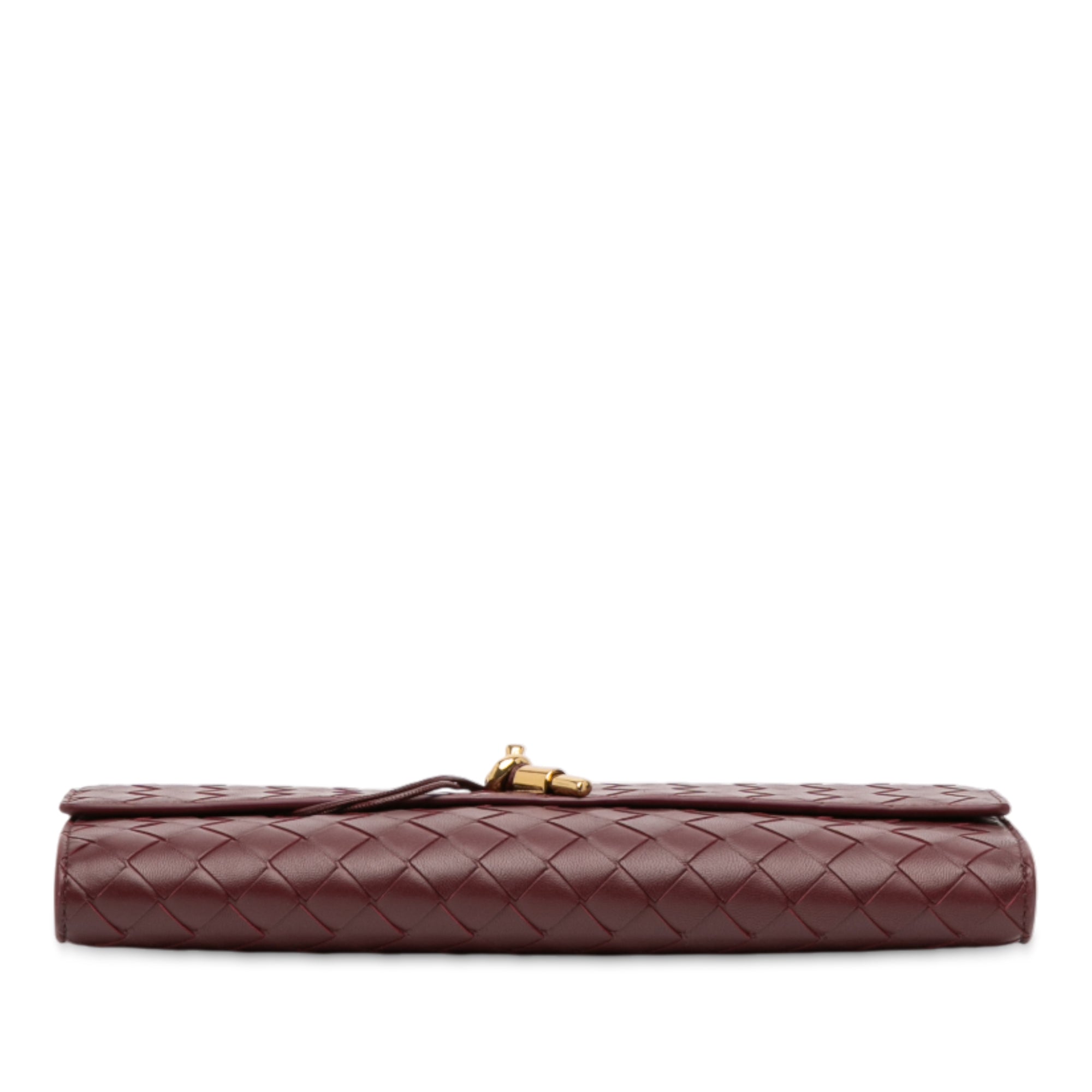 Bottega Veneta Lambskin Intrecciato Andiamo Clutch - image 3