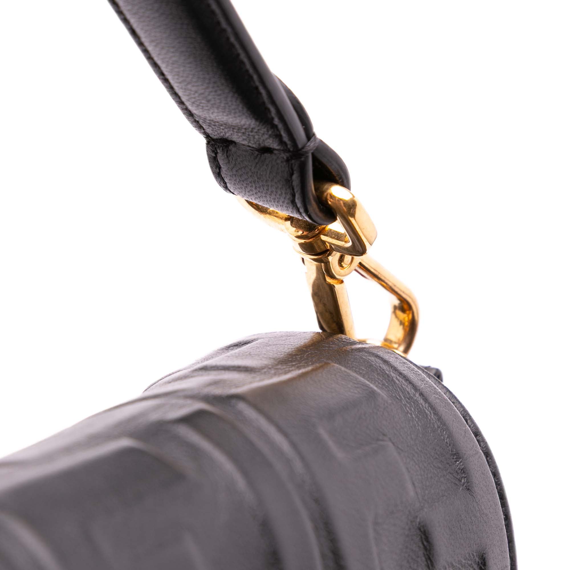 Fendi Zucca Embossed Leather Baguette Satchel - image 10