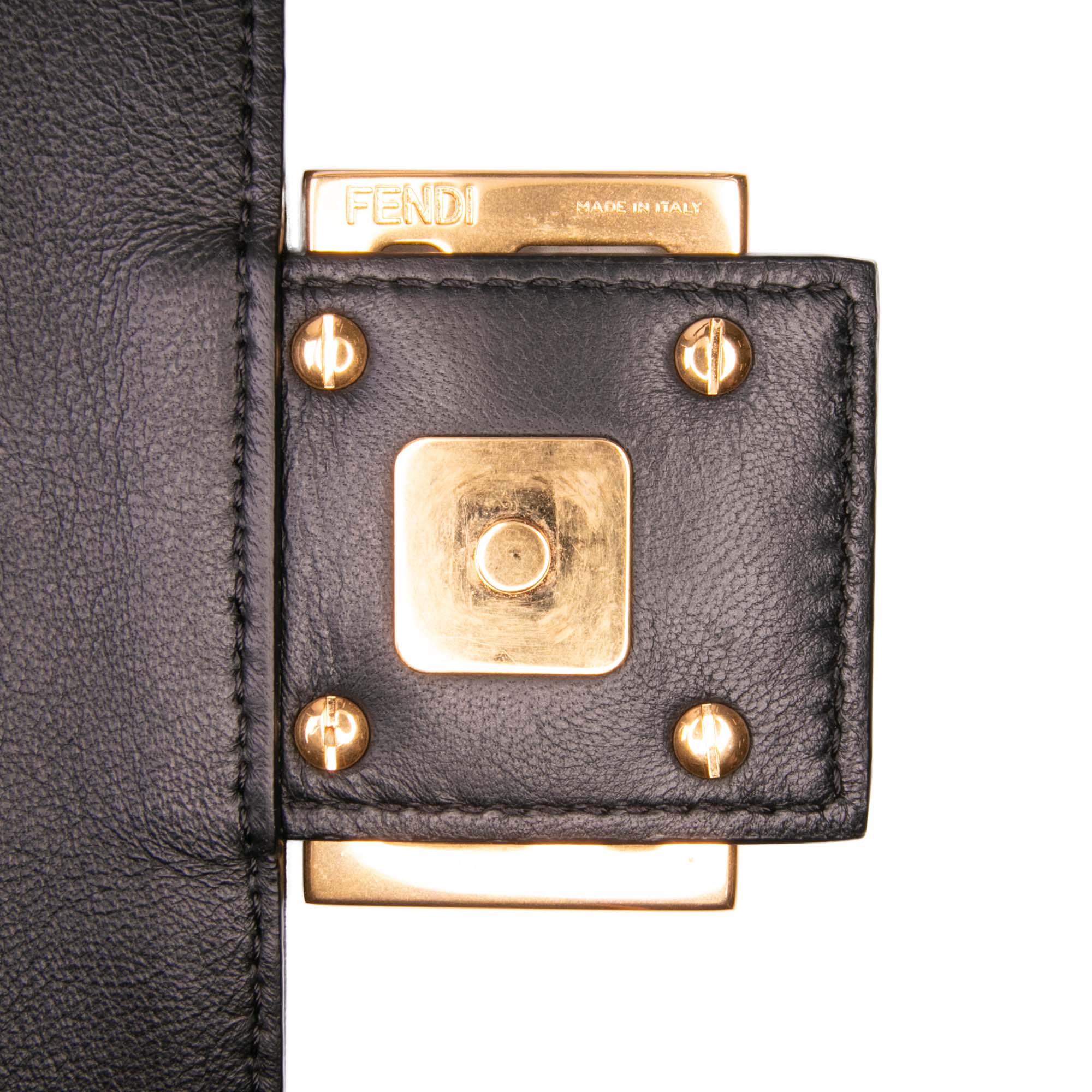 Fendi Zucca Embossed Leather Baguette Satchel - image 11