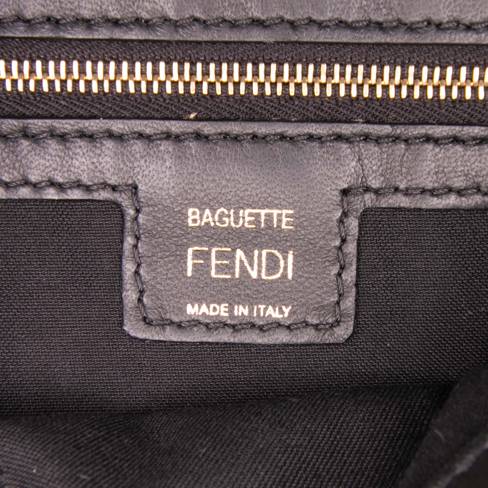 Fendi Zucca Embossed Leather Baguette Satchel - image 5