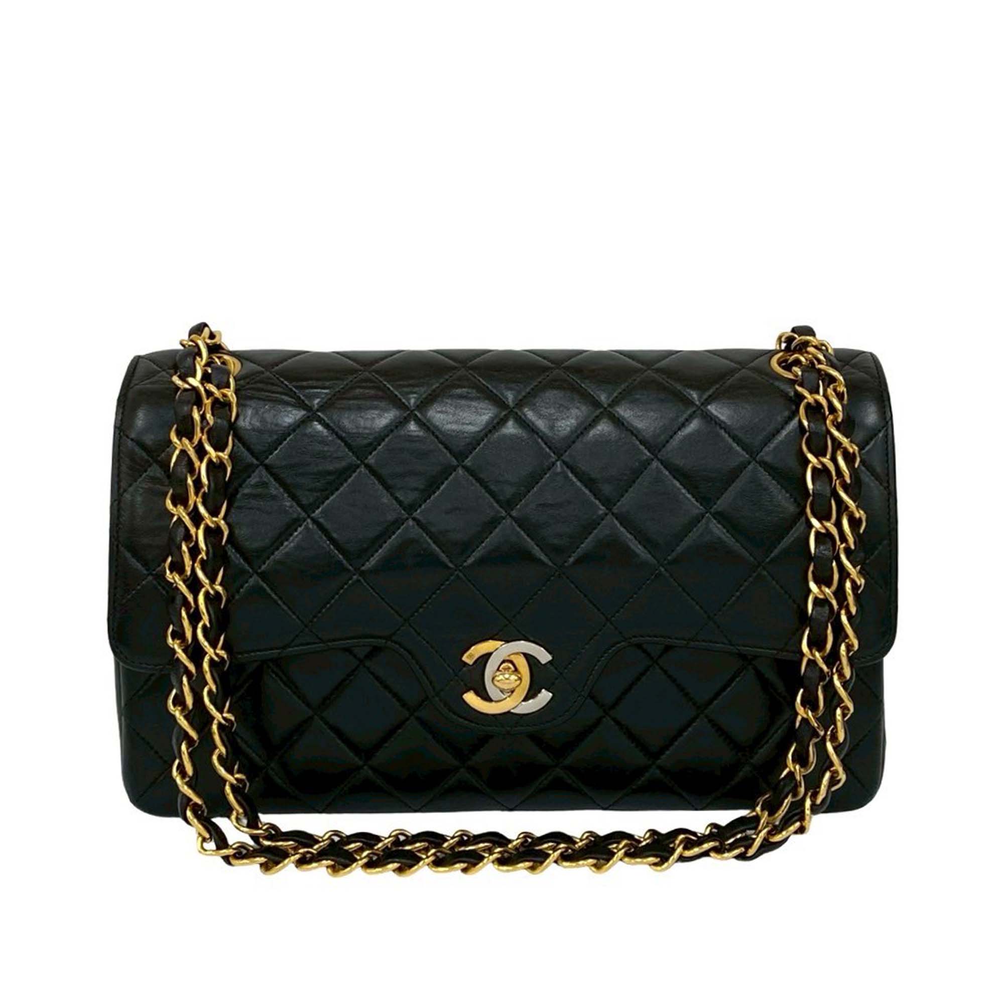 Chanel Medium Quilted Lambskin Gold and Silver Combo CC Double Flap - image 1