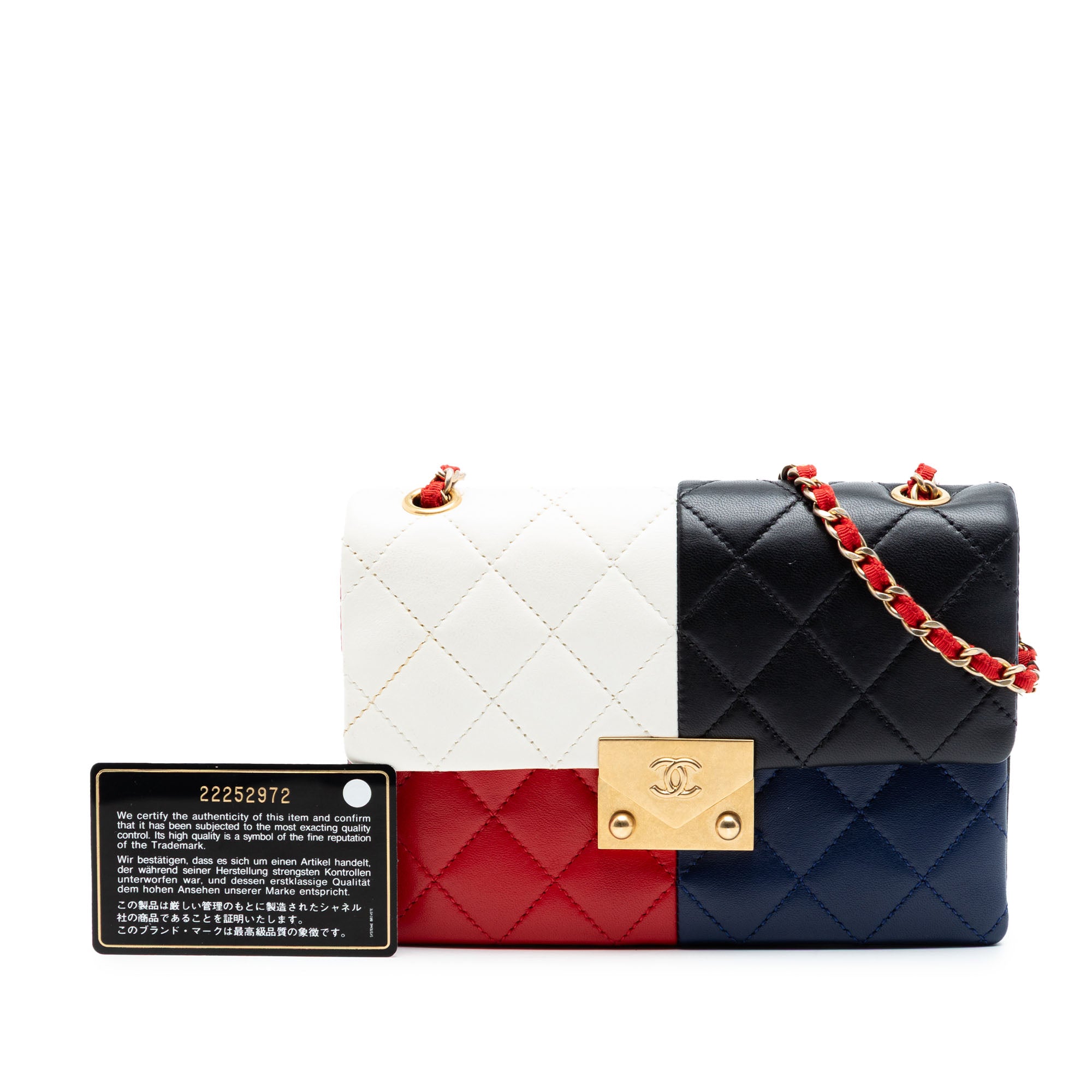 Chanel Quilted Lambskin Colorblock Pagoda Flap - image 8