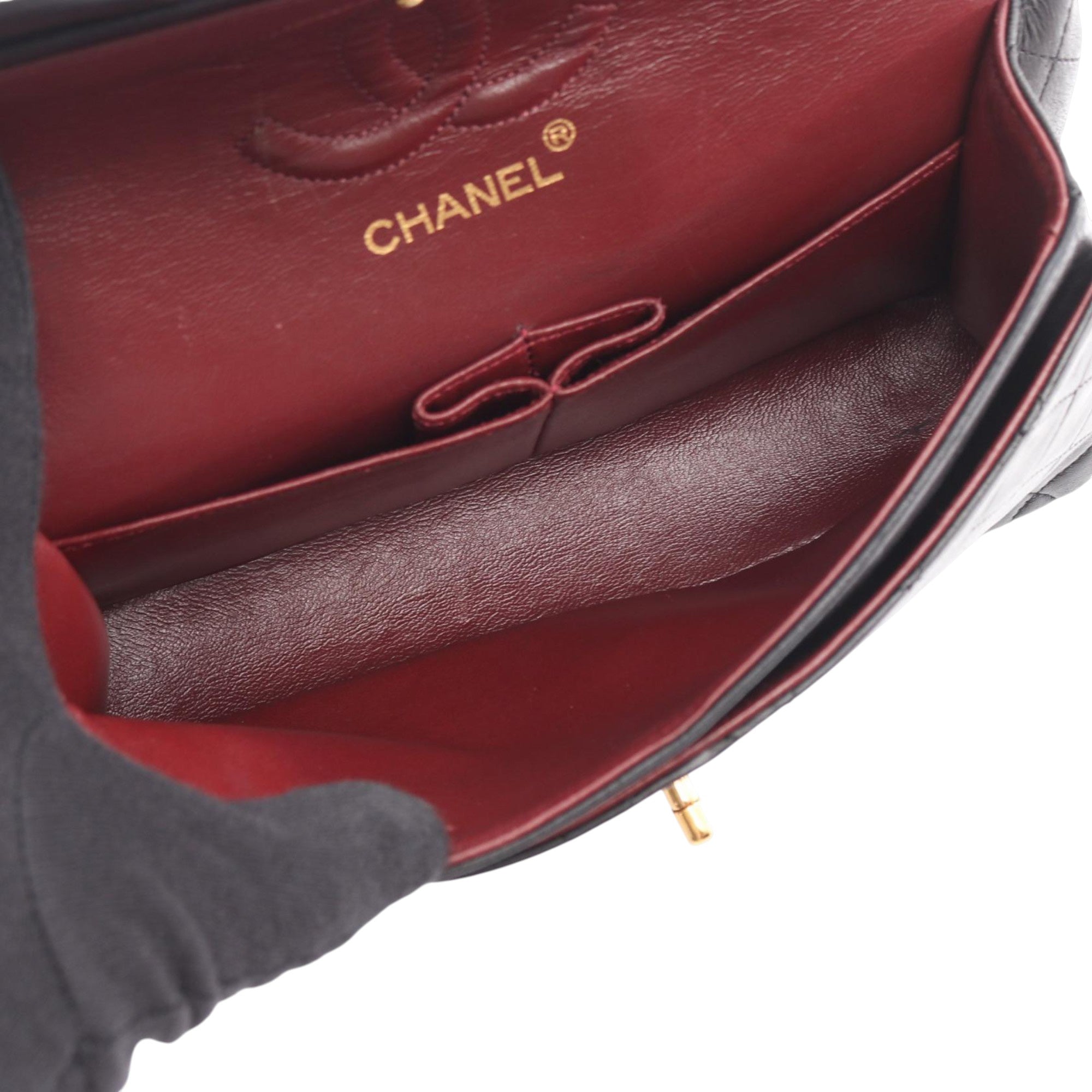Chanel Small Classic Lambskin Double Flap - image 3