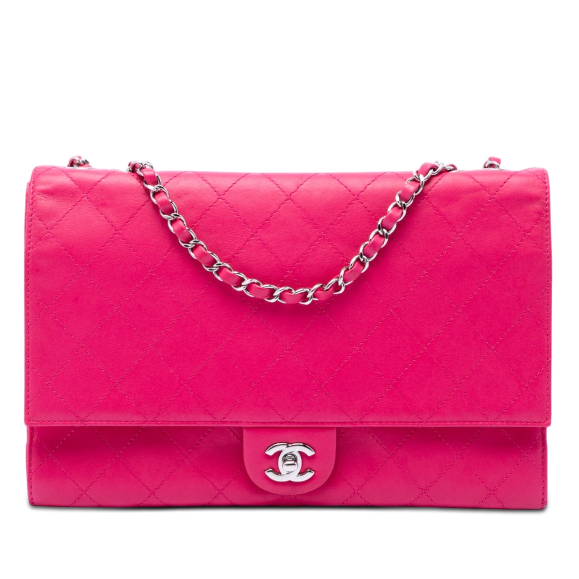 Chanel Jumbo Quilted Lambskin 3 Accordion Double Flap - image 1