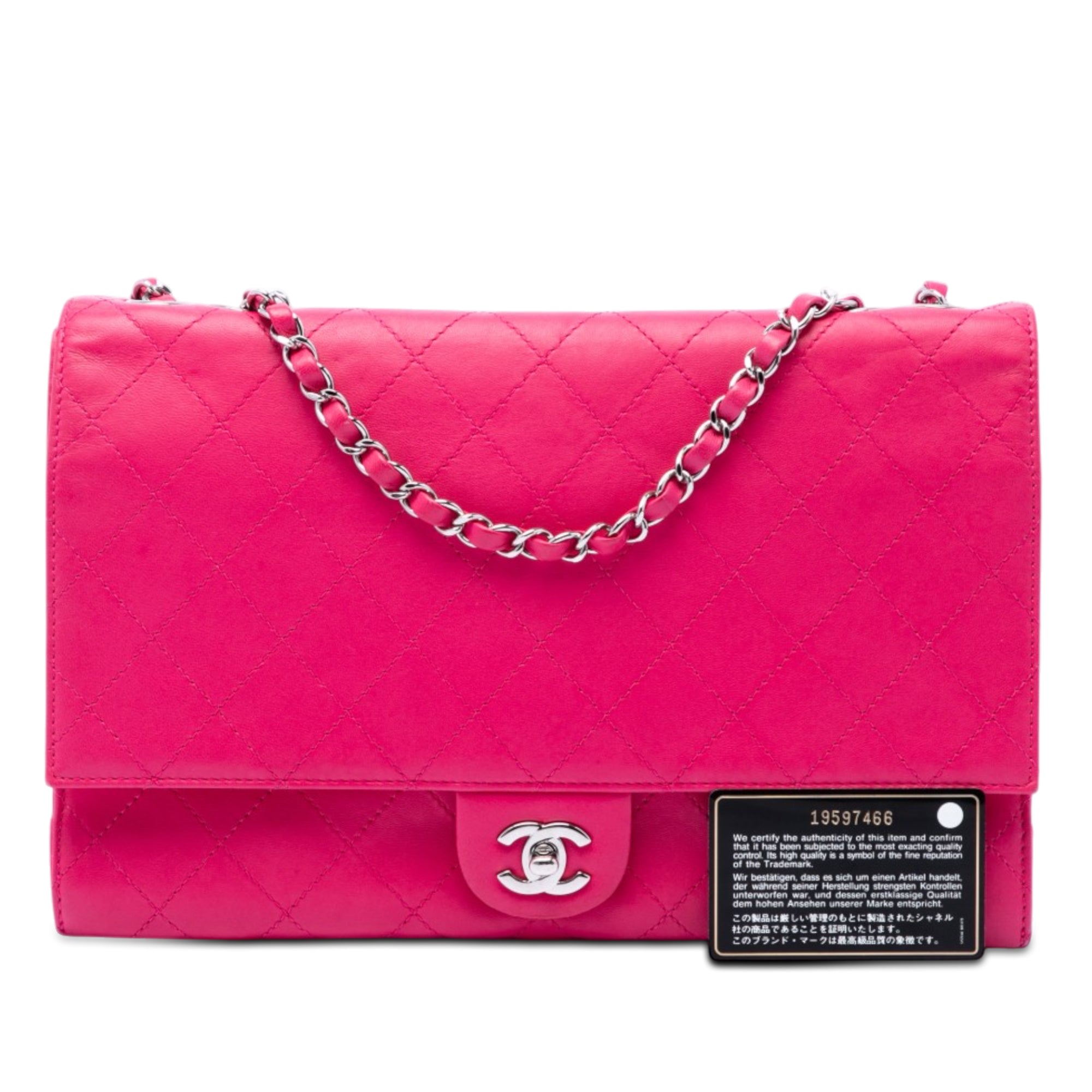 Chanel Jumbo Quilted Lambskin 3 Accordion Double Flap - image 7