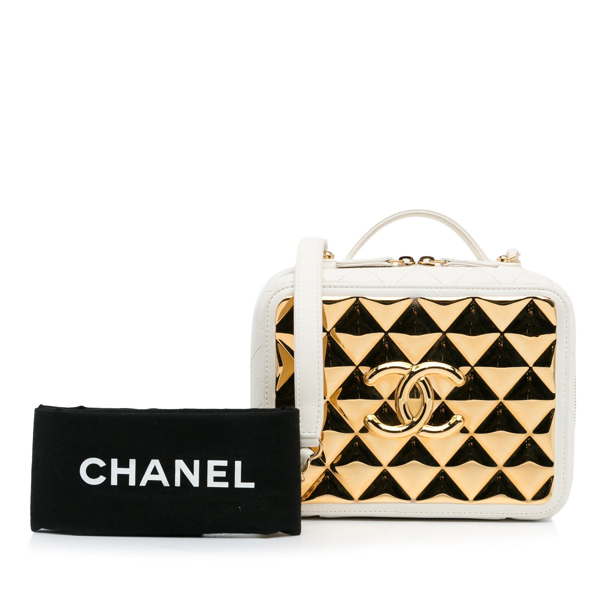Chanel Golden Plate Vanity Case - image 14