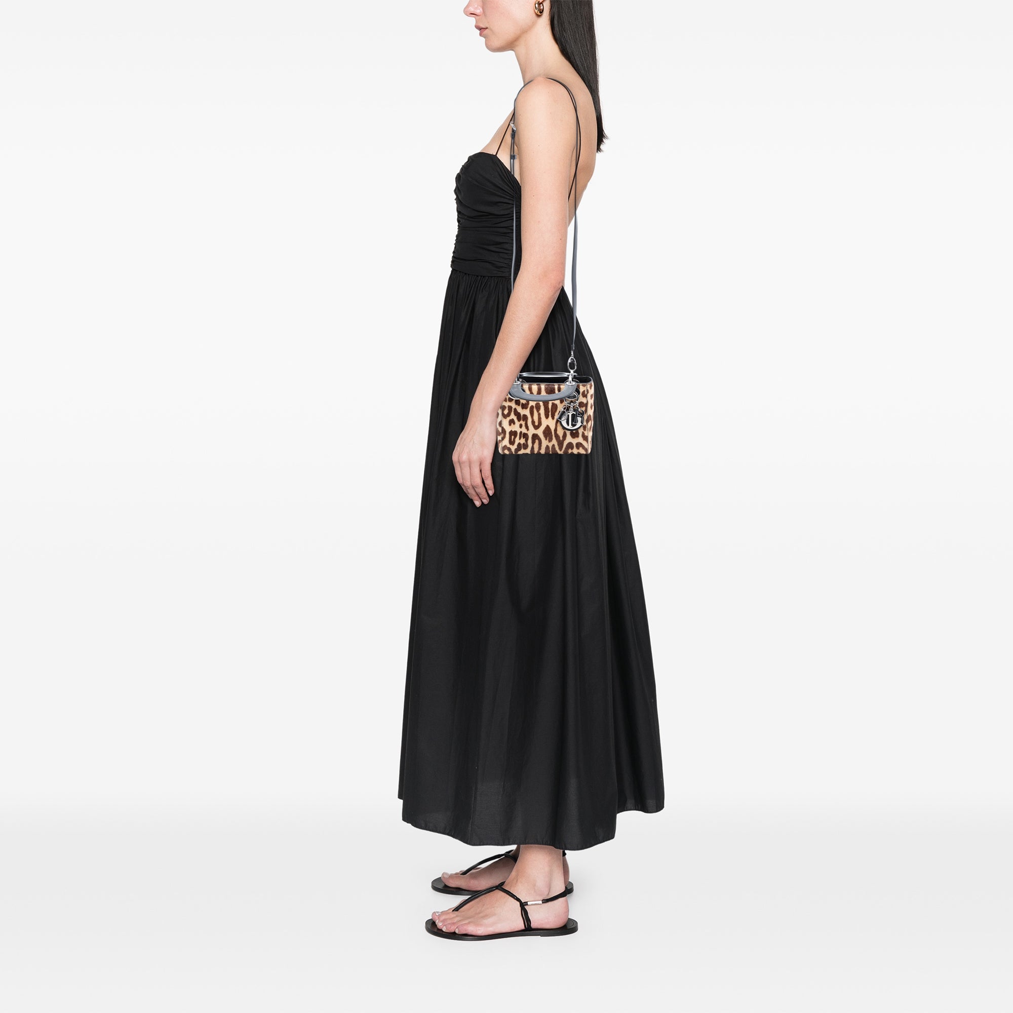 Dior Mini Pony Hair Leopard Print Lady Dior - image 7
