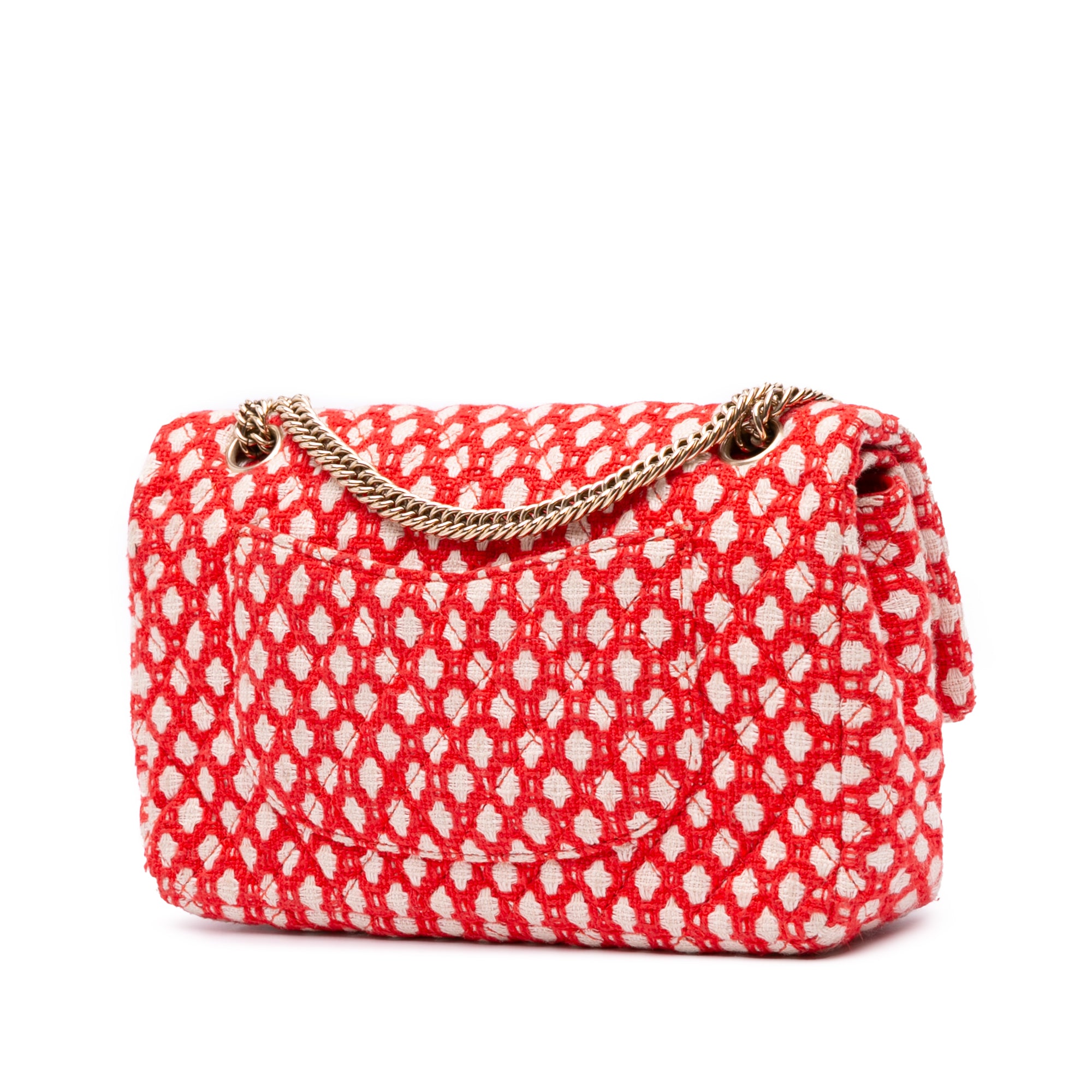 Chanel Medium Quilted Tweed Bijoux Chain Double Flap - image 2