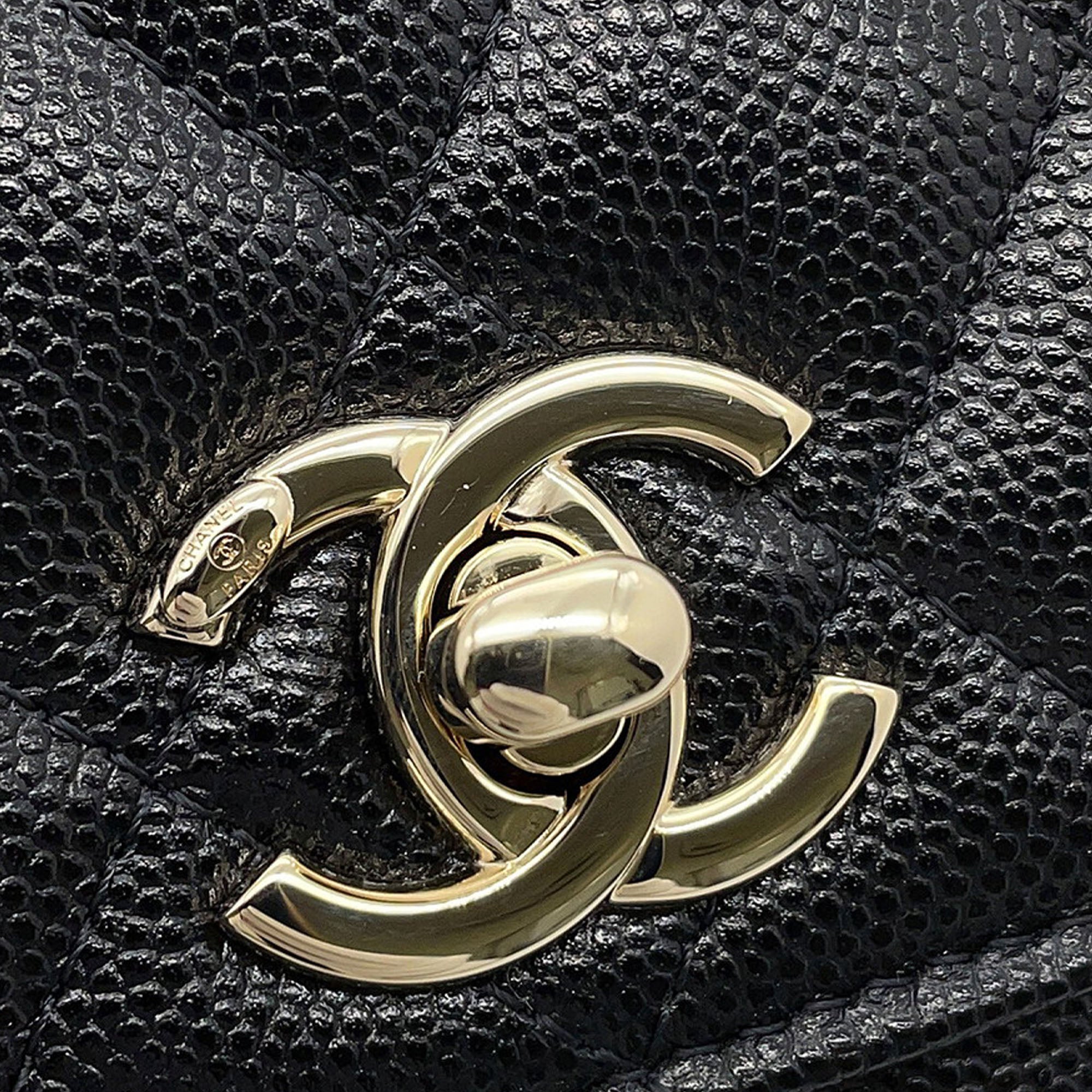 Chanel Extra Mini Quilted Caviar Coco Top Handle Bag - image 6