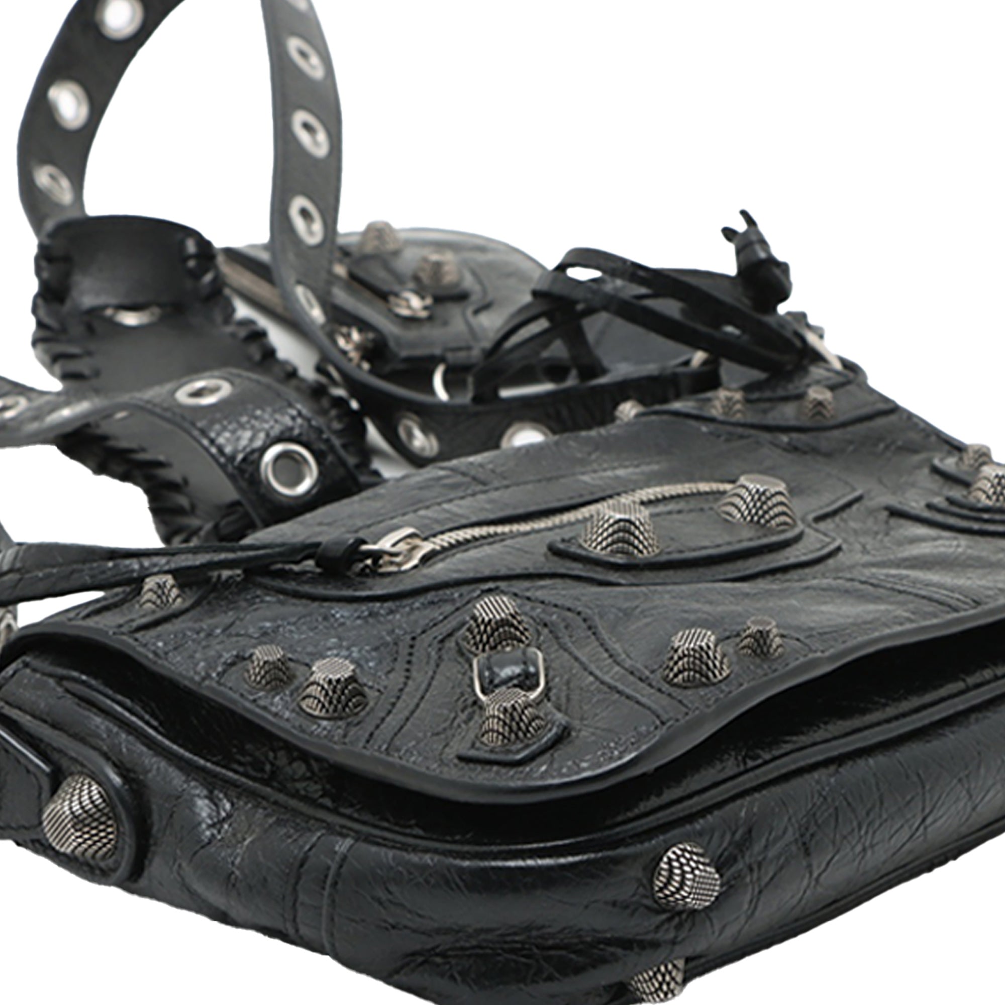 Balenciaga XS Lambskin Motocross Le Cagole Flap Crossbody - image 2