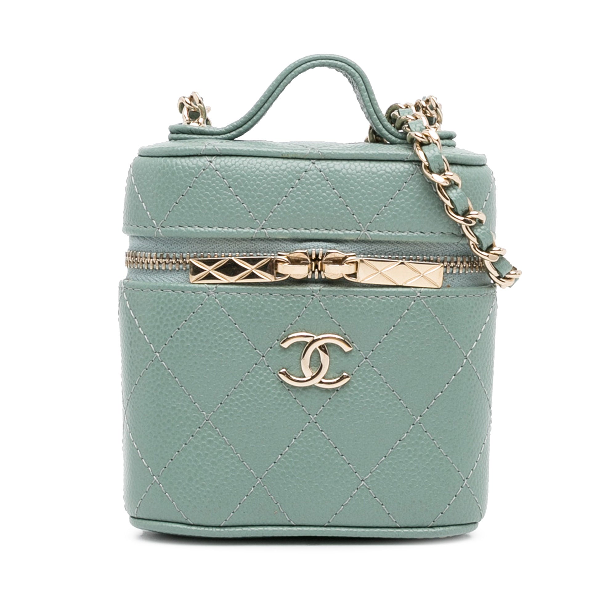 Chanel Mini Caviar Handle with Care Vanity Case - image 1